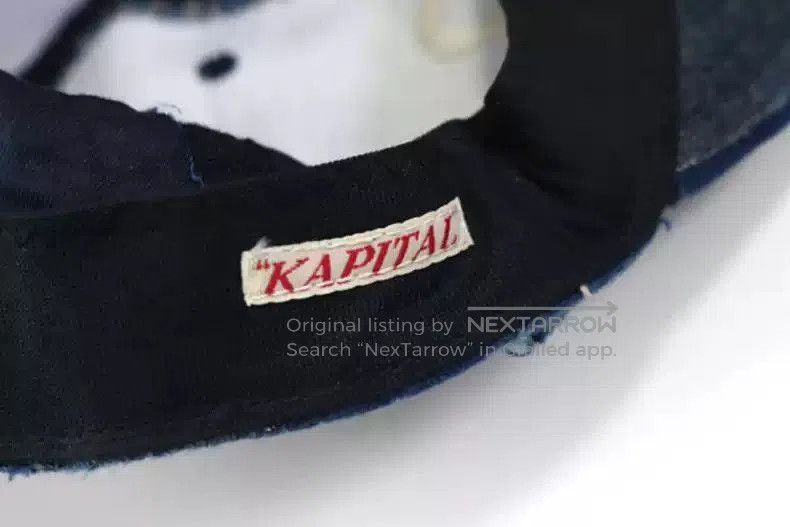 Kapital kapital Boro tattered embroidered baseball cap. Size ONE SIZE - 7 Thumbnail