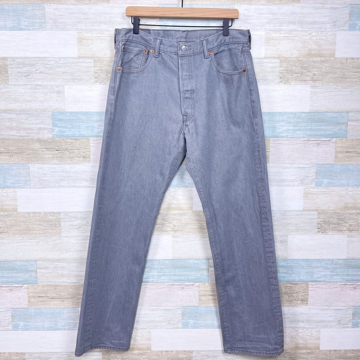 Levi's Levis 501 XX Straight Jeans Gray Button Fly Rigid Mens 34x32 Size US 34 / EU 50 - 1 Thumbnail