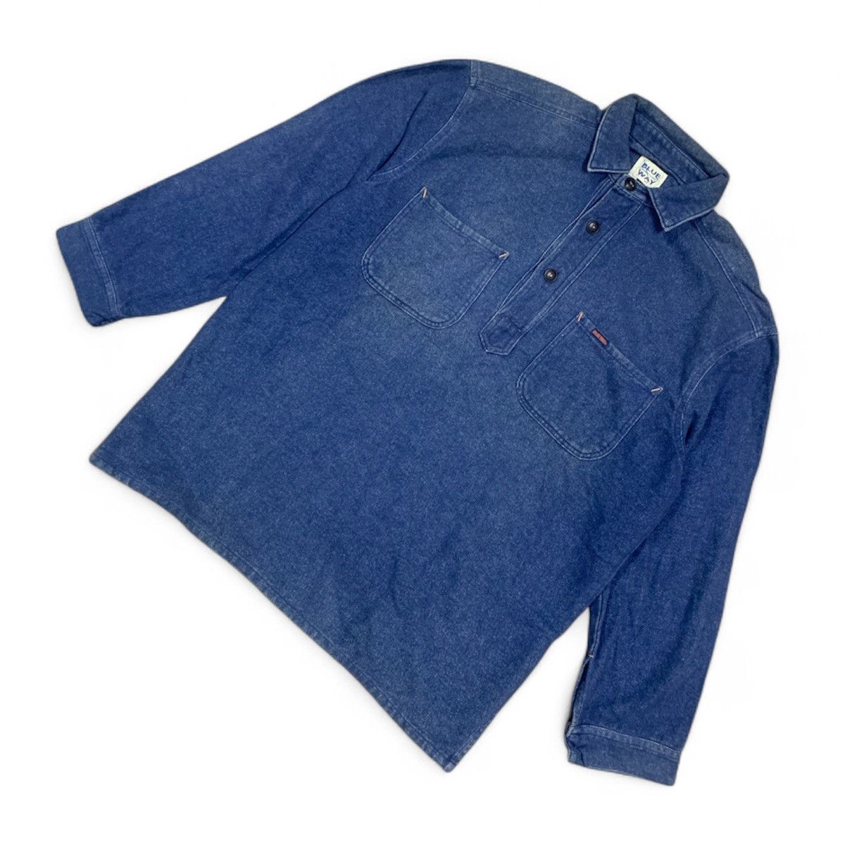 Japan Blue Blue Way Japan Work Line Pull Over Indigo Shirt Size US L / EU 52-54 / 3 - 4 Thumbnail