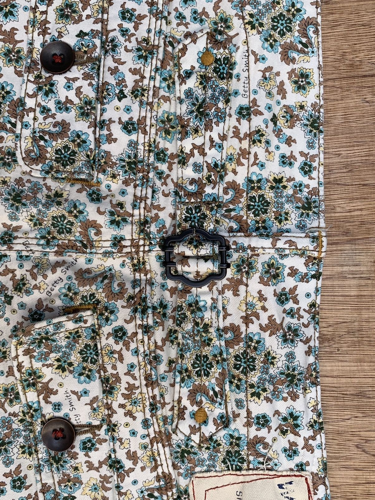 Japanese Brand Betty Smith Origin Is Kojima Streching Fullprint Cargo Pant Size 29" - 15 Thumbnail