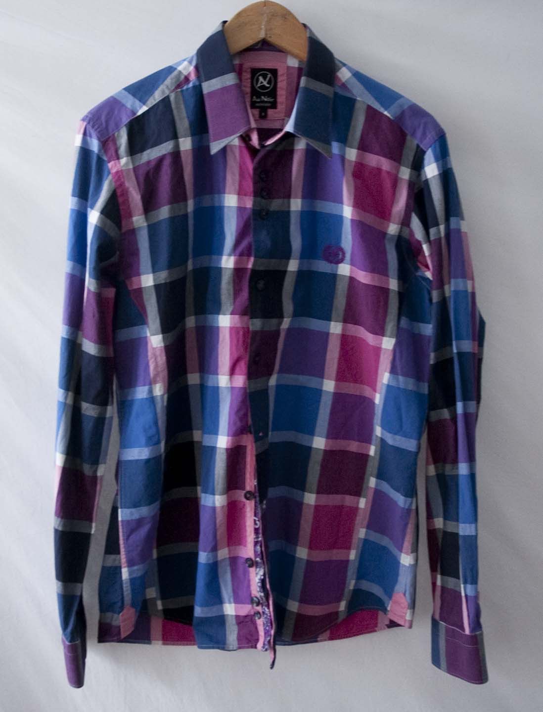 Au Noir Au Noir Shirt Made in Turkey Size 3 /M Multicolor Plaid Size US M / EU 48-50 / 2 - 2 Thumbnail