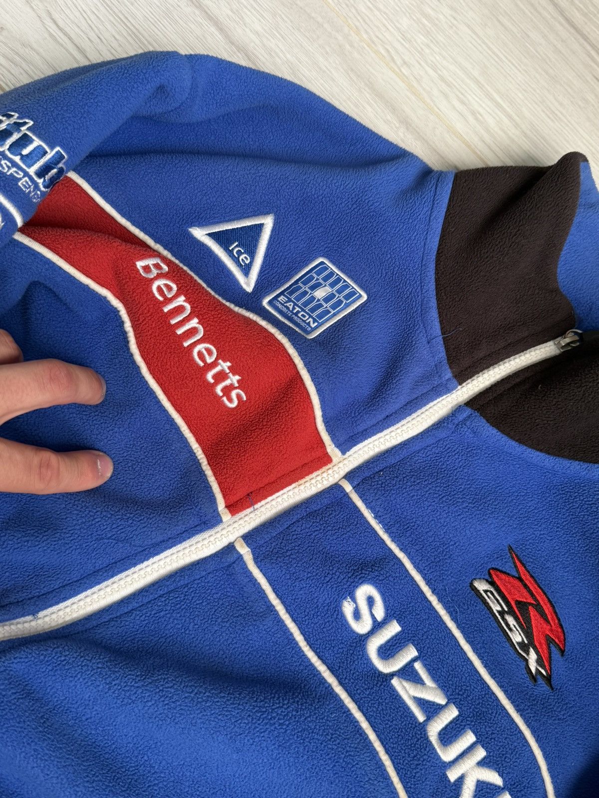 Vintage Vintage team Suzuki GSXR cozy Fleece racing jacket Size US XL / EU 56 / 4 - 5 Thumbnail