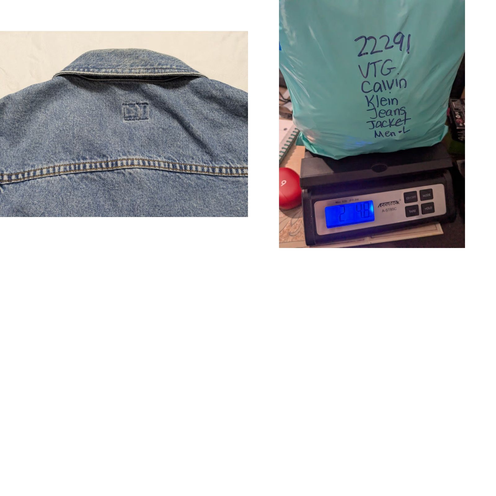 Calvin Klein VINTAGE Calvin Klein CK Jeans Men Large Double Stone Wash Denim Trucker Jacket Size US 33 - 11 Thumbnail