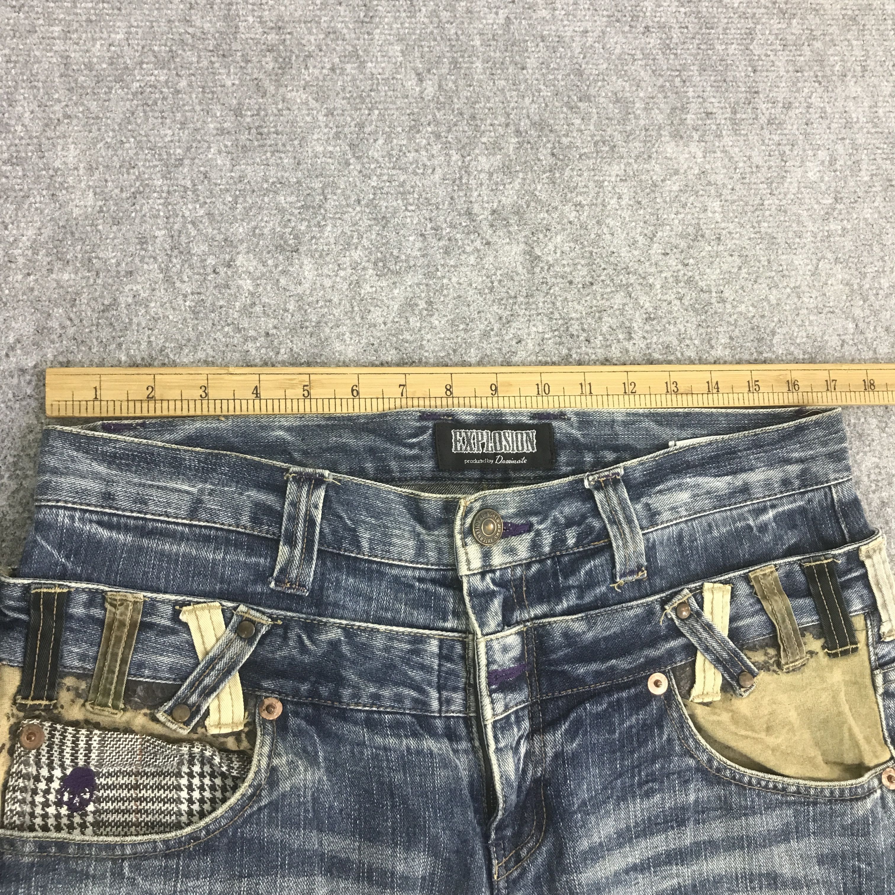 Japanese Brand DOUBLE WAIST EXPLOSION DENIM PANTS K130B18 Size US 34 / EU 50 - 7 Thumbnail