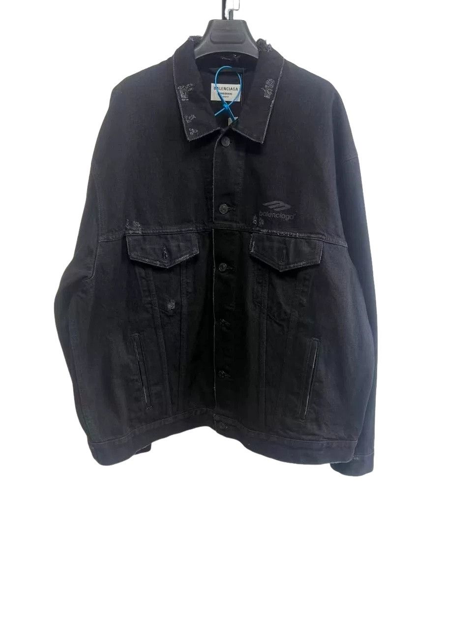 Balenciaga Balenciaga Logo Embroidered Denim Jacket US L Size US L / EU 52-54 / 3 - 1 Thumbnail