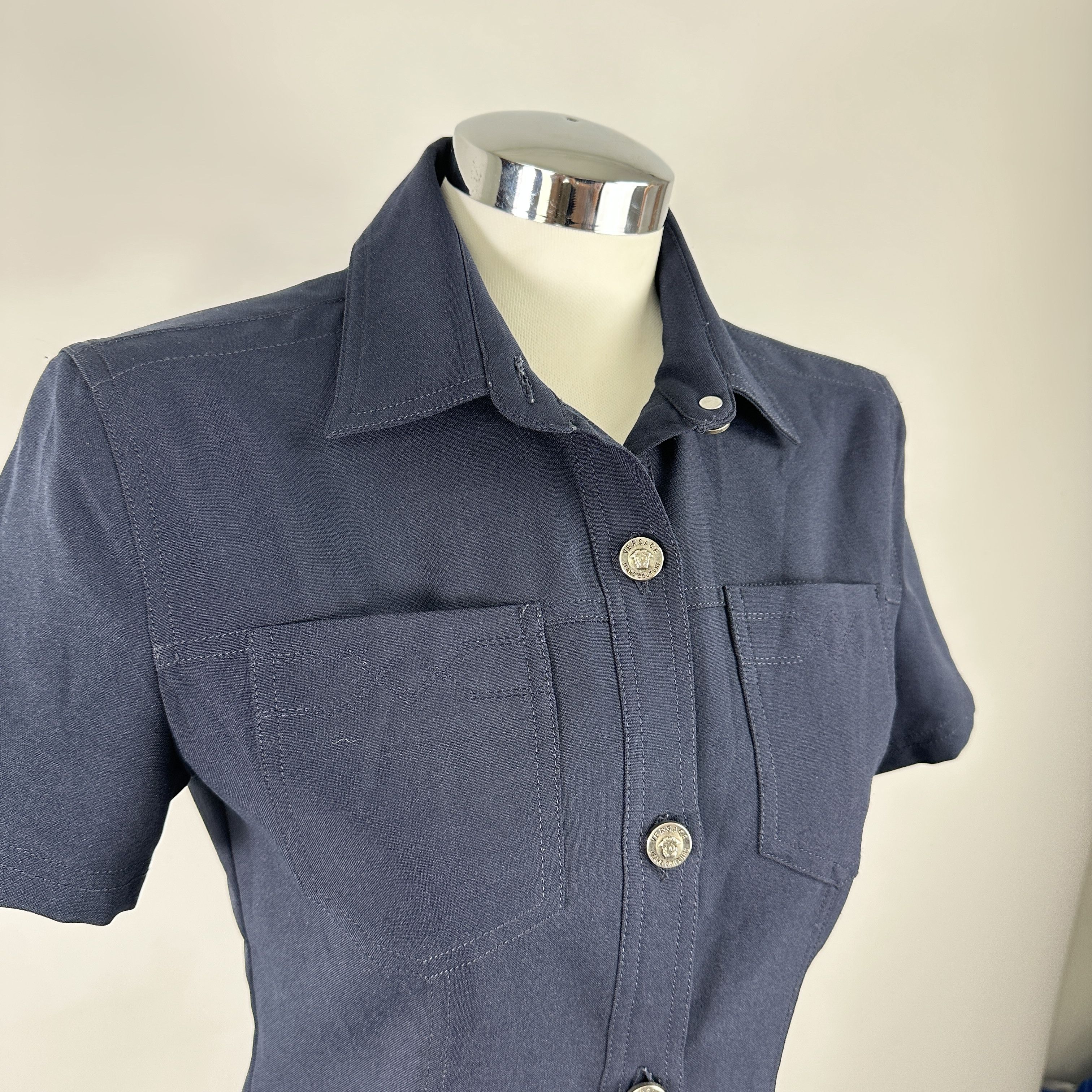 Versace Jeans Couture Abito Versace Jeans Couture Bottoni – 42 IT Size M / US 6-8 / IT 42-44 - 4 Thumbnail