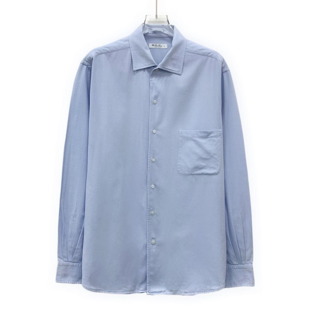 Loro Piana Loro Piana Andre Sky Blue Long Sleeve Shirt K26WX Size US L / EU 52-54 / 3 - 1 Thumbnail