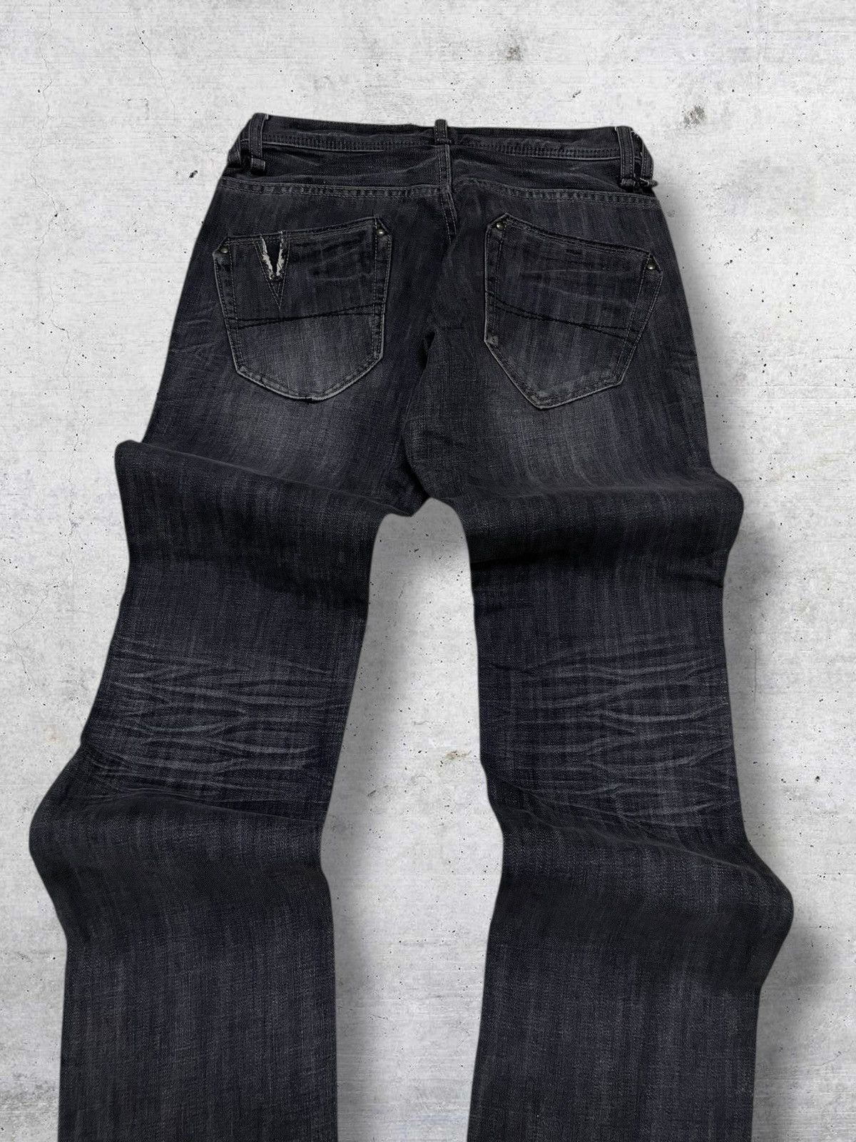 semanticdesign VINTAGE RATTLE TRAP OG JAPAN DESIGNER RIPPED ROCKSTAR DENIM Size US 29 - 15 Thumbnail