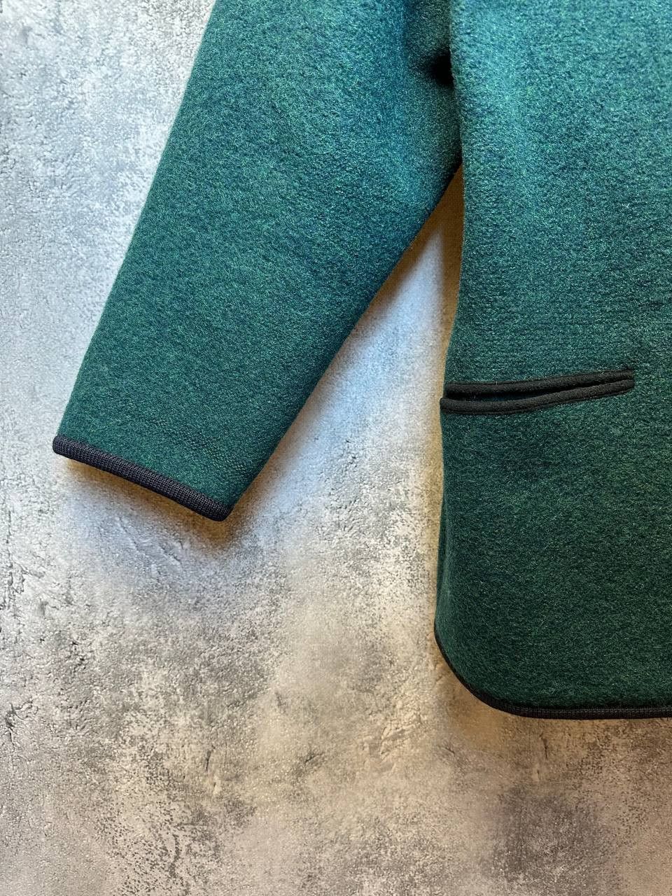 Designer × Kurt Geiger × Vintage Geiger Austria Boiled Wool Jacket Green Black Vintage Size M / US 6-8 / IT 42-44 - 7 Thumbnail