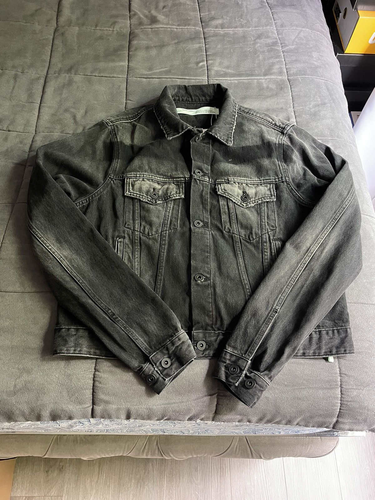 Off-White Off-White Impressionism Grey Pink Denim Jacket Size US M / EU 48-50 / 2 - 4 Thumbnail