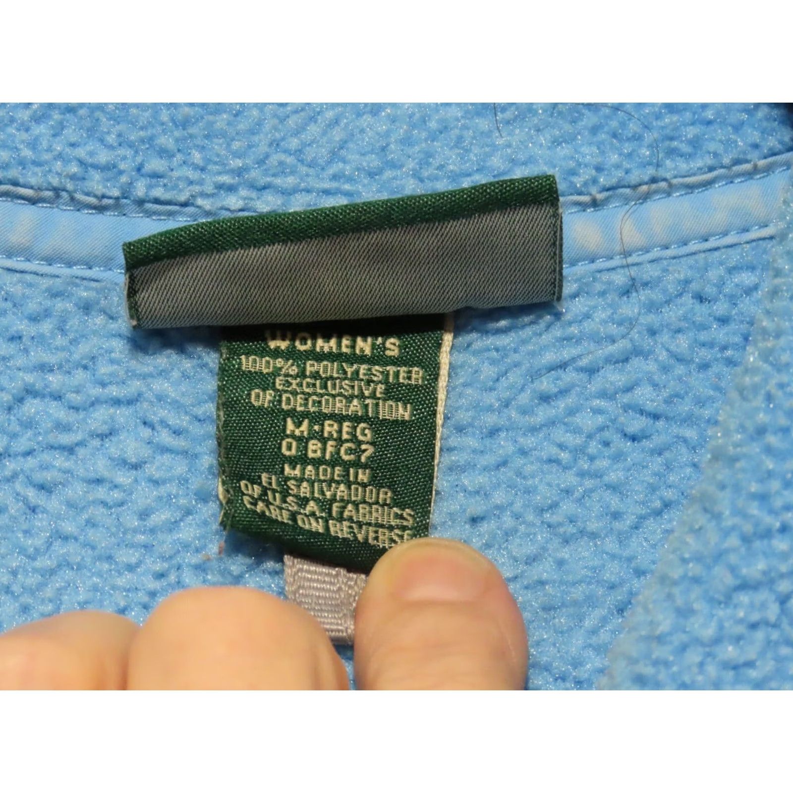 Vintage LL Bean Womens M Regular 1/4 Snap Sweater Pullover Light Blue Fleece Shirt Pullover Mens Womens Girls Boys Size M / US 6-8 / IT 42-44 - 5 Thumbnail