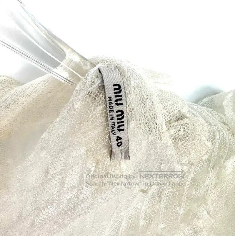 Miu Miu Miu Miu White Wool Dress with Ruffled Details . Size M / US 6-8 / IT 42-44 - 4 Thumbnail