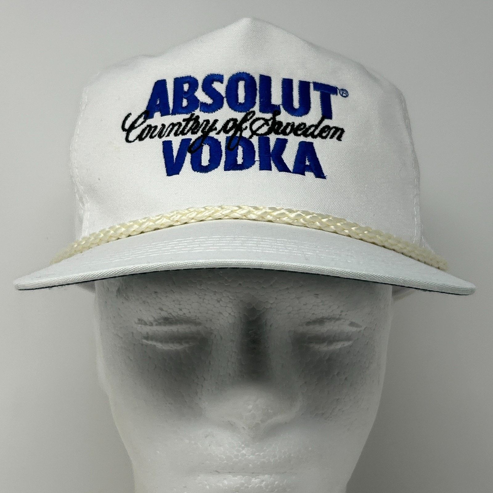 Vintage Vintage 90s Absolut Vodka Hat Baseball Cap Alcohol White Size ONE SIZE - 2 Thumbnail