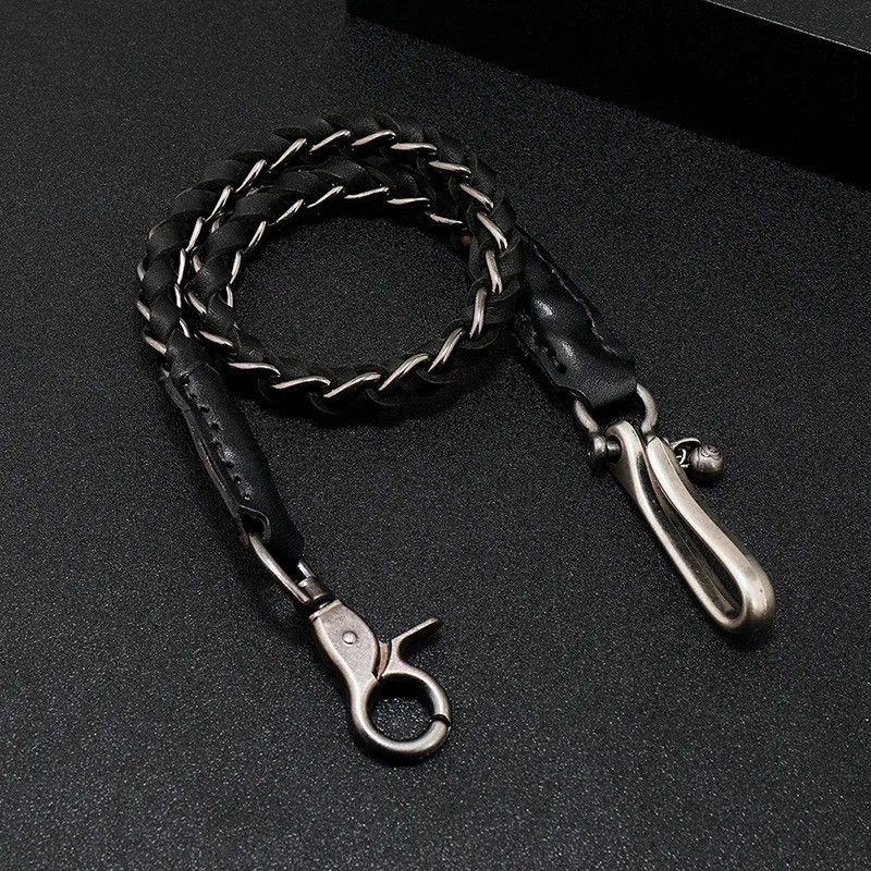 Vintage Punk Rock Leather Metal Pants Waist Chain Size ONE SIZE - 2 Thumbnail