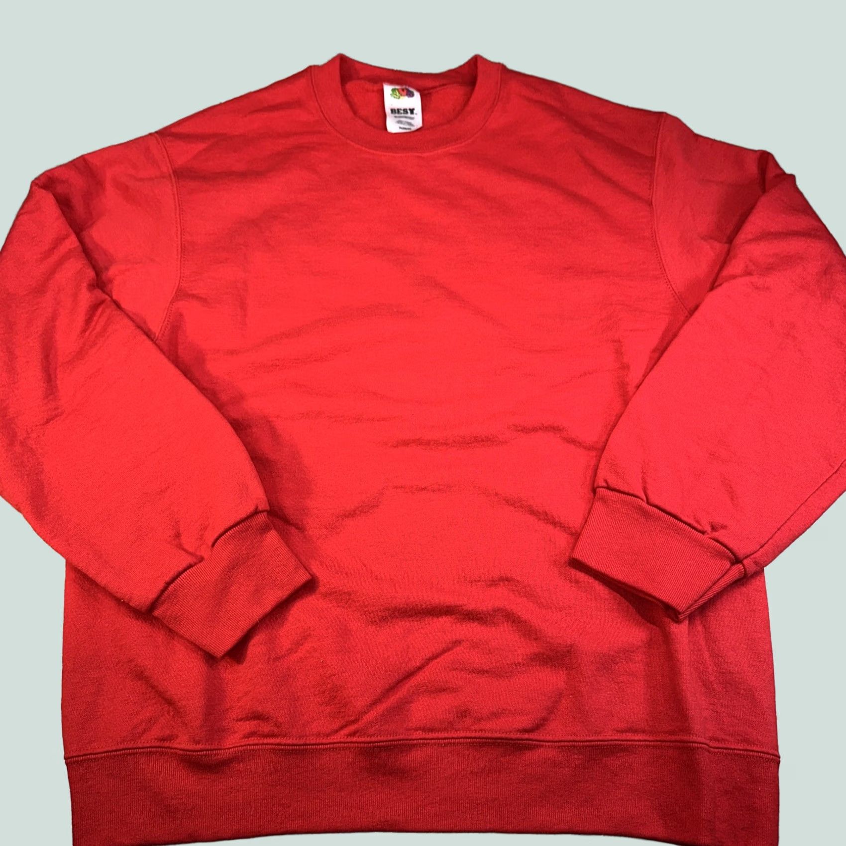 Fruit Of The Loom VINTAGE Fruit of the Loom Men’s Sweatshirt 90s Red Crewneck M Medium Pullover Boys Womens Size US M / EU 48-50 / 2 - 1 Thumbnail