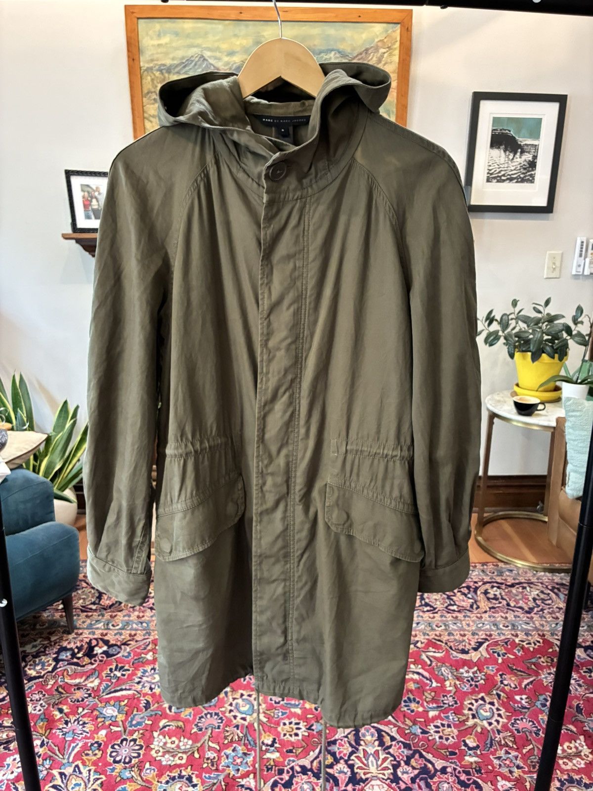 Marc by Marc Jacobs Marc by Marc Jacobs Olive Hooded Military Parka Size Small Size US S / EU 44-46 / 1 - 1 Thumbnail
