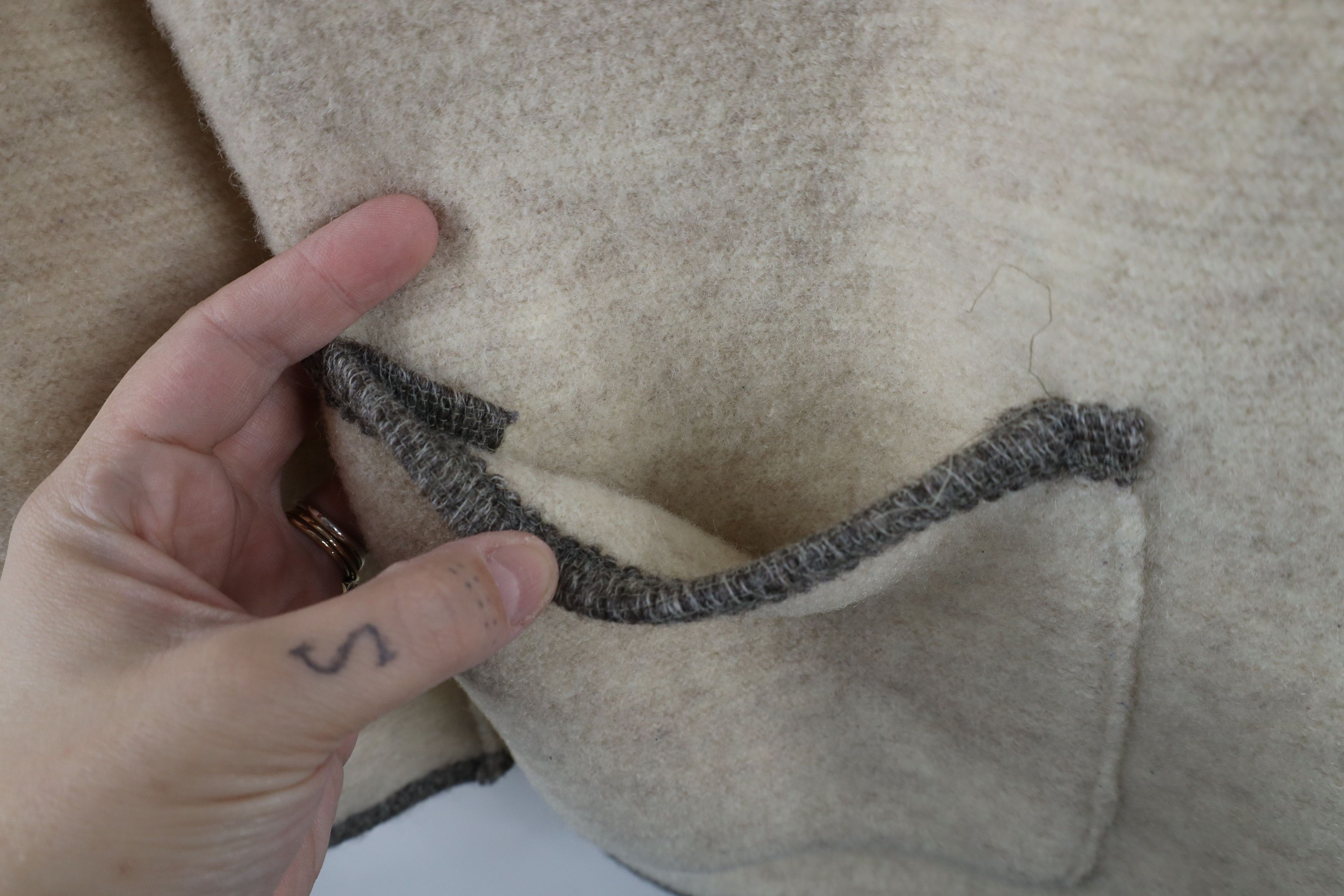 L.L. Bean × Vintage Vintage 90s LL Bean Wool Knit Cardigan Sweater Beige USA Size L / US 10 / IT 46 - 6 Thumbnail