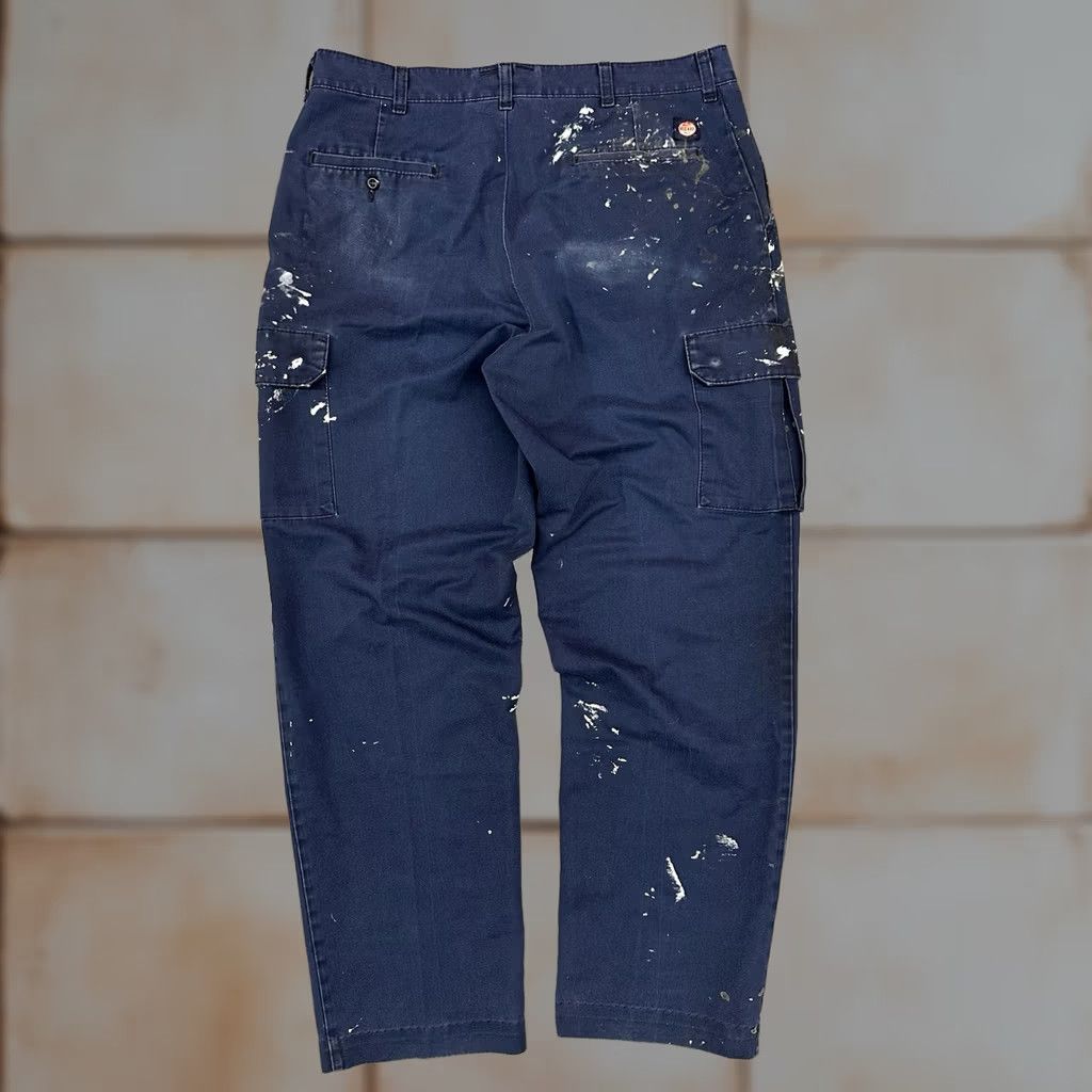 Red Kap VINTAGE Red Kap Cargo Pants Men’s Blue 36x30 Workwear Distressed Cotton Blend Straight Leg 30in Inseam Mens Size US 36 / EU 52 - 1 Thumbnail