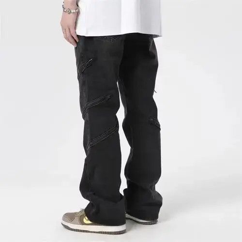 Designer × Japanese Brand × Vintage zipper utility faded flared jeans Size US 30 / EU 46 - 1 Thumbnail