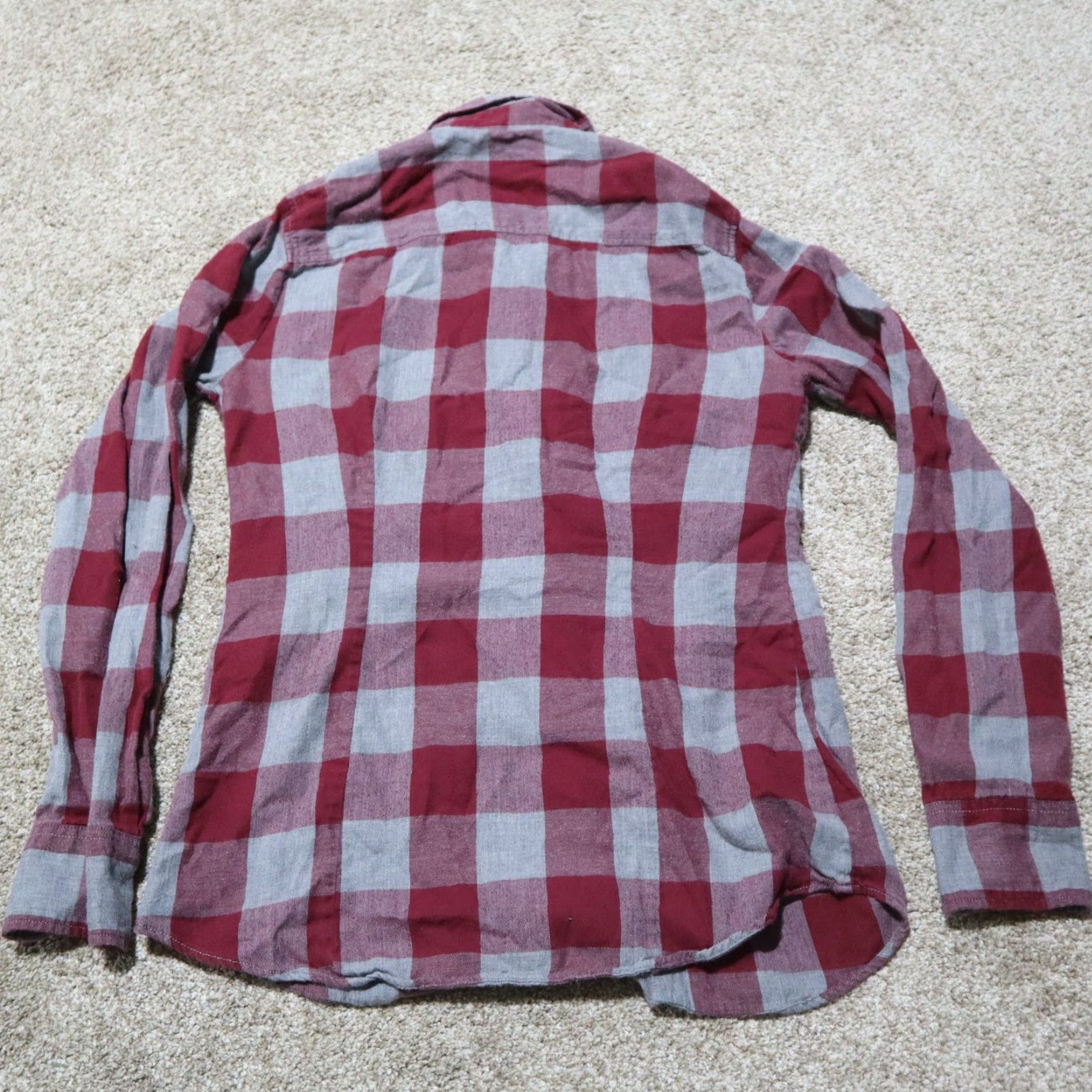 J.Crew J.Crew Button Front Shirt Plaid Red Gray Long Sleeve Pocket Cotton Women's XS Shirt Size XS / US 0-2 / IT 36-38 - 8 Thumbnail