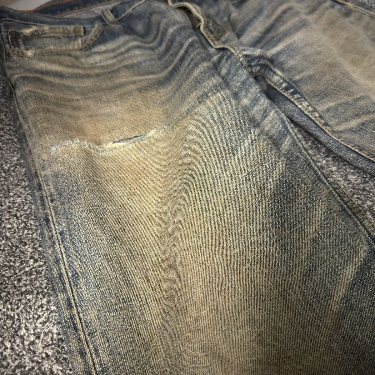 If Six Was Nine Vintage Flared Levis 507 Dirty Rusty Distressed Denim W33 Size US 33 - 6 Thumbnail