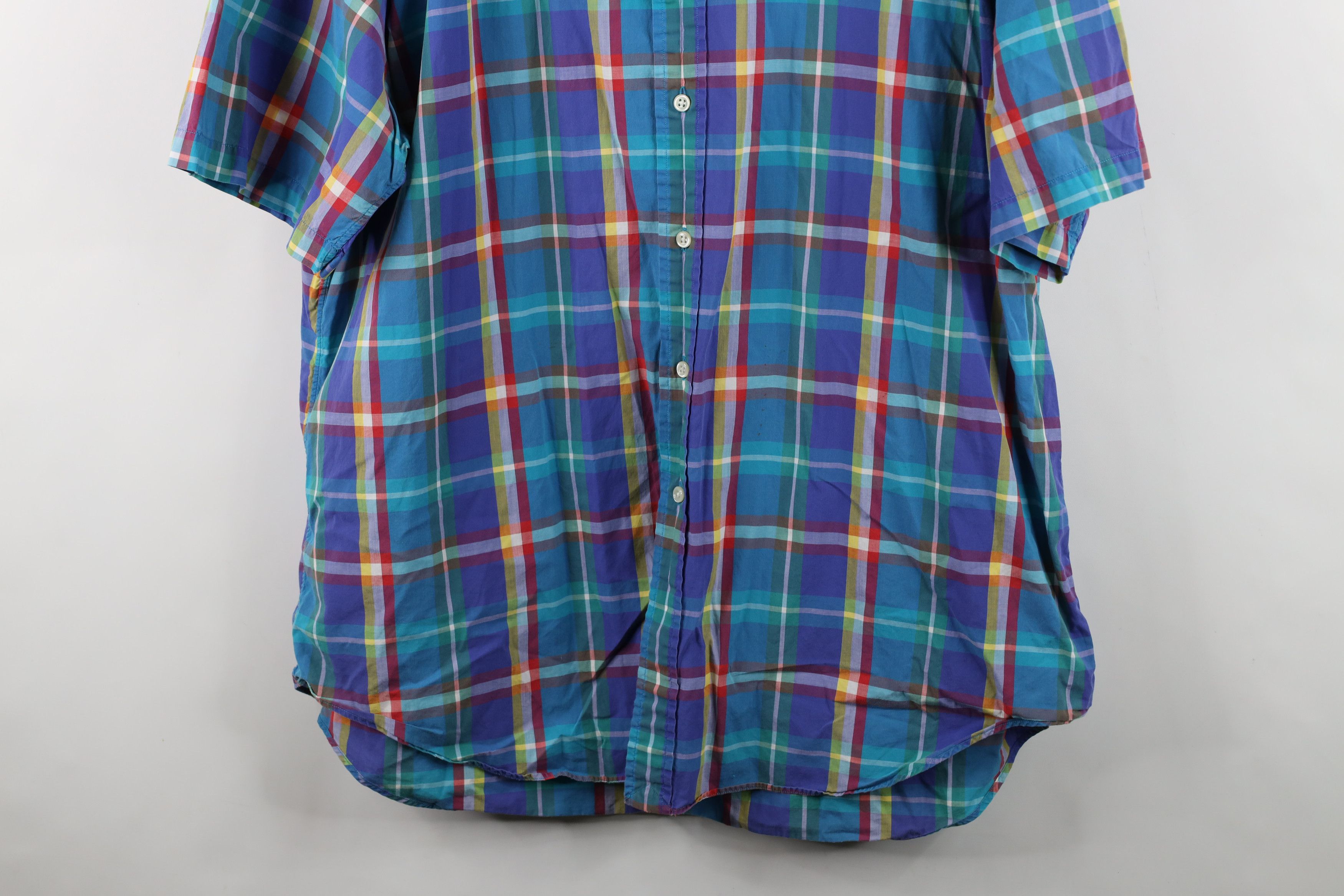 Ralph Lauren Vintage 90s Ralph Lauren Plaid Short Sleeve Button Shirt Size US XL / EU 56 / 4 - 3 Thumbnail