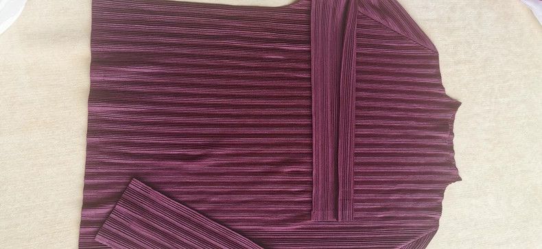 Issey Miyake issey miyake size:3 Wine red pleated top Size XXS / US 00 / IT 34 - 4 Thumbnail