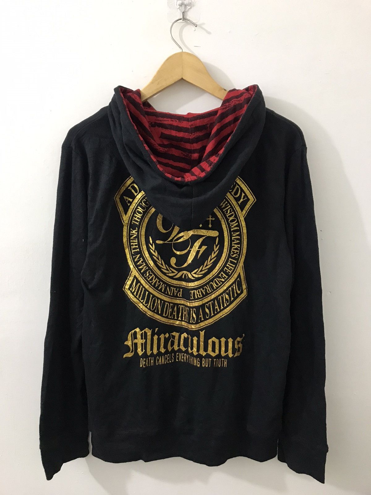 If Six Was Nine × Japanese Brand × Le Grande Bleu (L.G.B.) Beaumere Miraculous Gold Cross Zip Hoodie ifsix lgb style Size US M / EU 48-50 / 2 - 6 Thumbnail