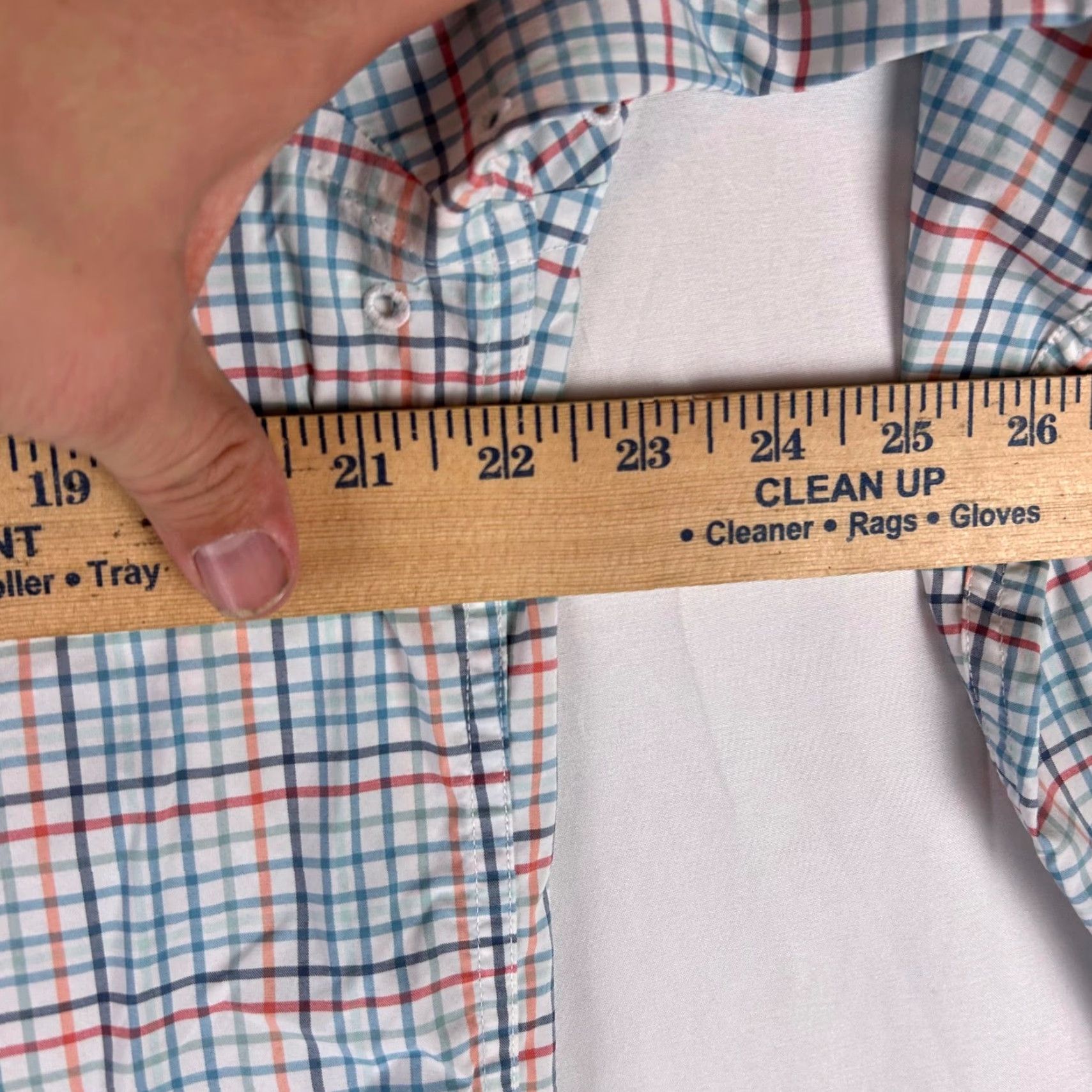Southern Tide Southern Tide Intercoastal Shirt Mens Medium Blue Orange Plaid Performance 9136 Size US M / EU 48-50 / 2 - 5 Thumbnail