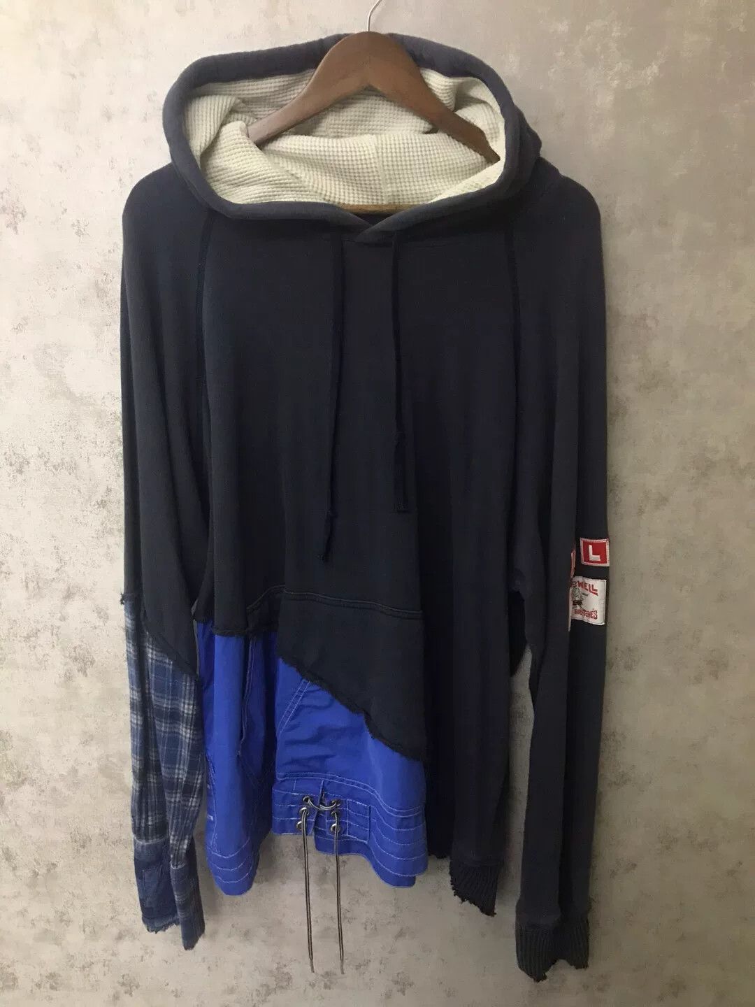 Greg Lauren layered hooded sweatshirt with unique details Size US XL / EU 56 / 4 - 1 Thumbnail