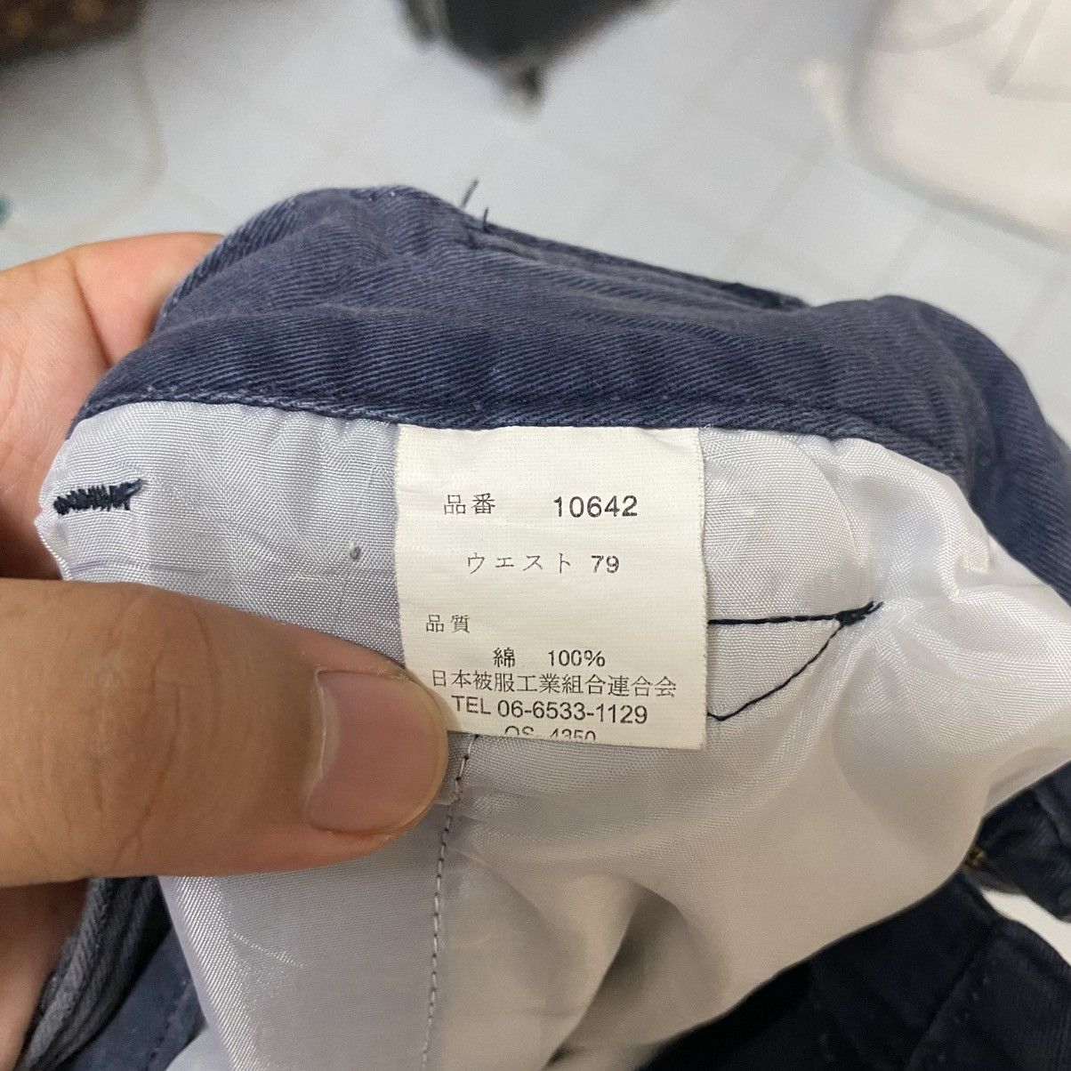 Japanese Brand DL Japanese Brand Blue Cargo Multipocket Pants #C969 Size US 31 - 20 Thumbnail