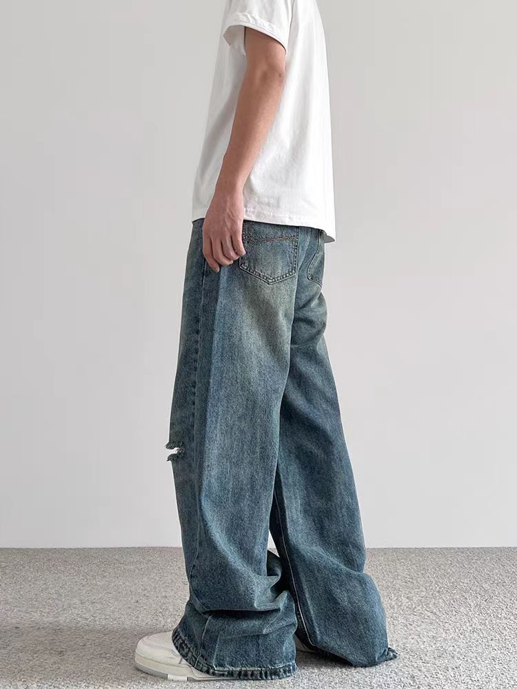 Japanese Brand × Jean Vintage ripped washed slouchy slouchy jeans Size US 34 / EU 50 - 3 Thumbnail