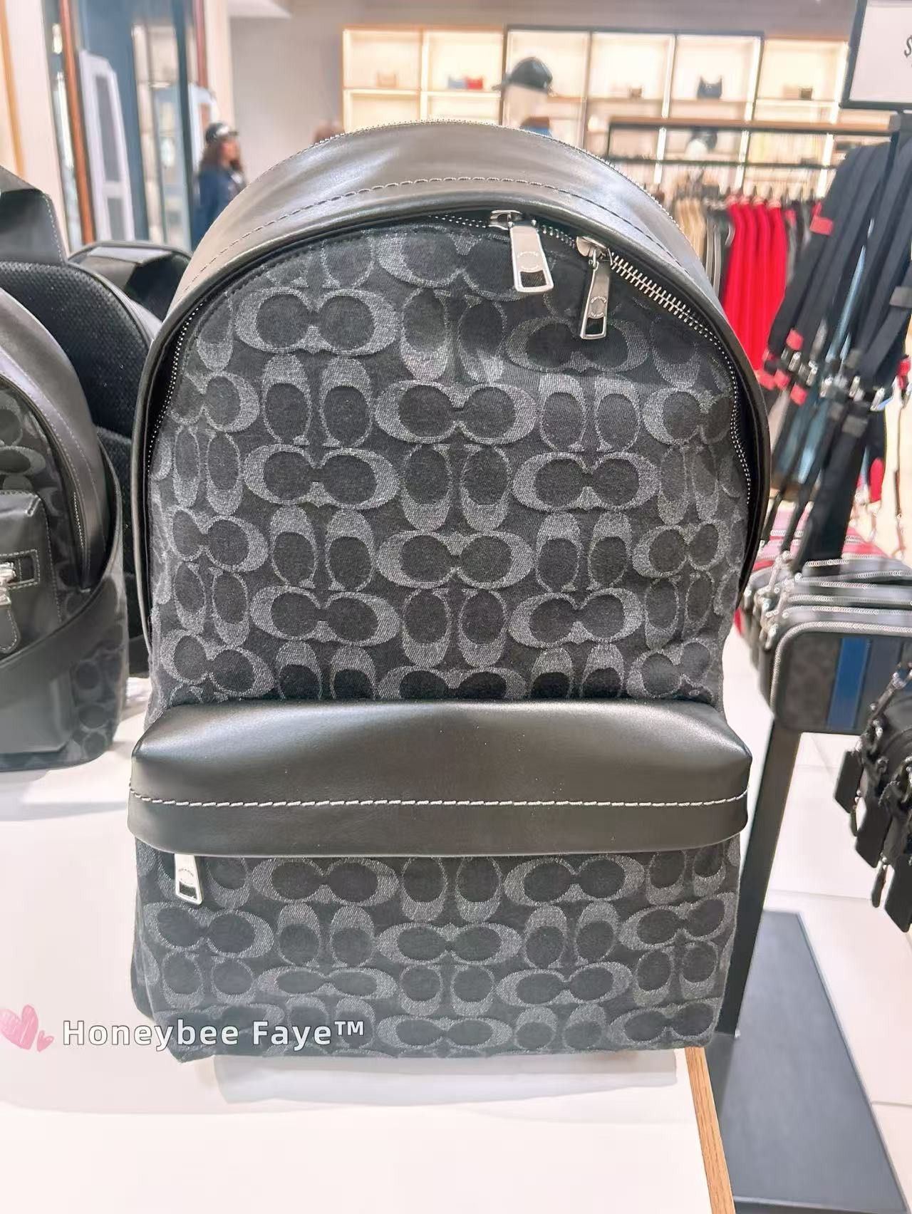 Coach Taylor Backpack In Signature Denim CDC49 Size ONE SIZE - 3 Thumbnail
