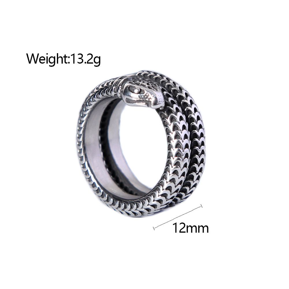 Handmade Retro Domineering Snake Ring Size ONE SIZE - 3 Thumbnail