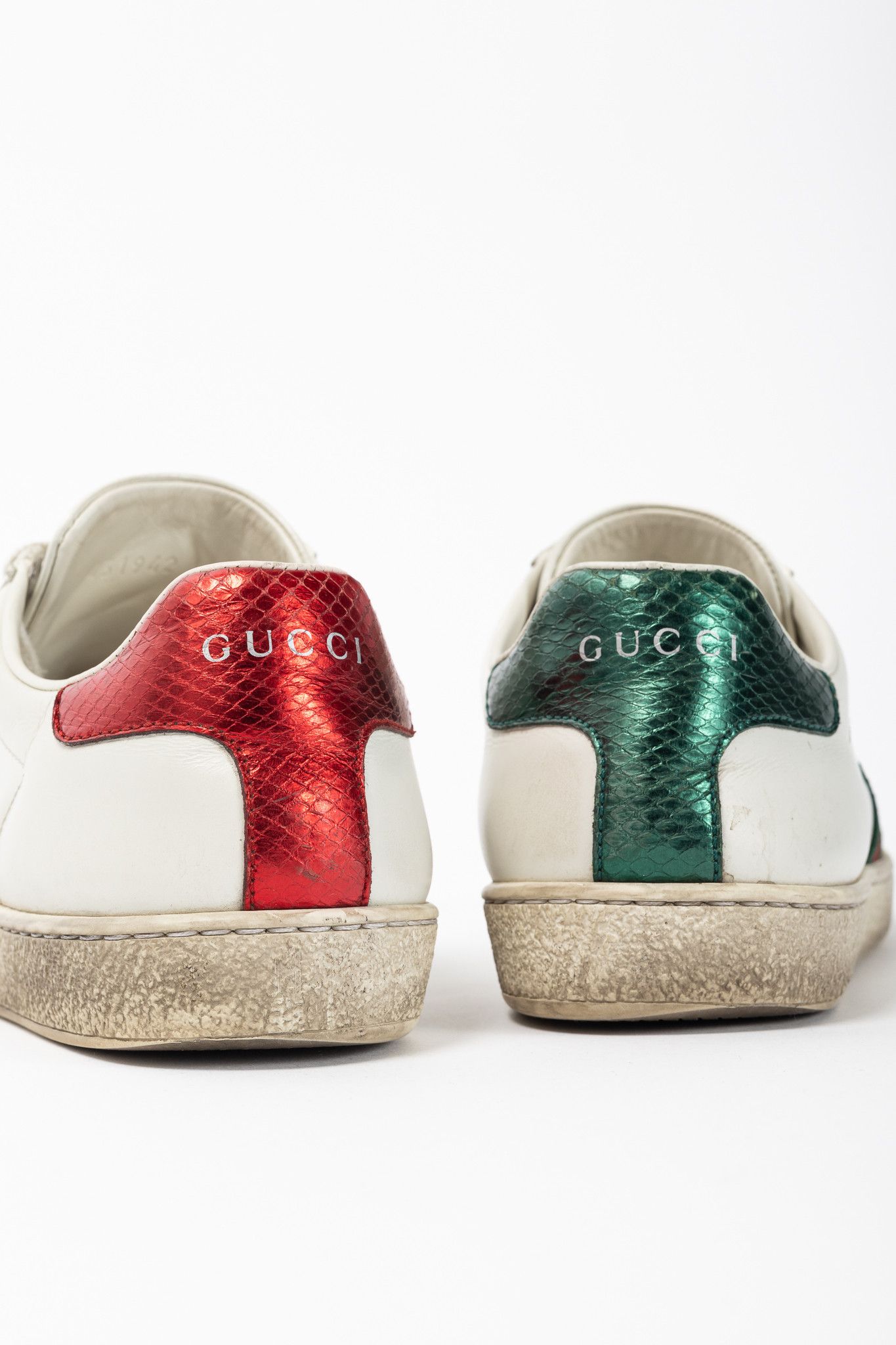 Gucci Gucci Ace Bee White Leather Lace-Up Sneakers Size US 6.5 / IT 36.5 - 9 Thumbnail