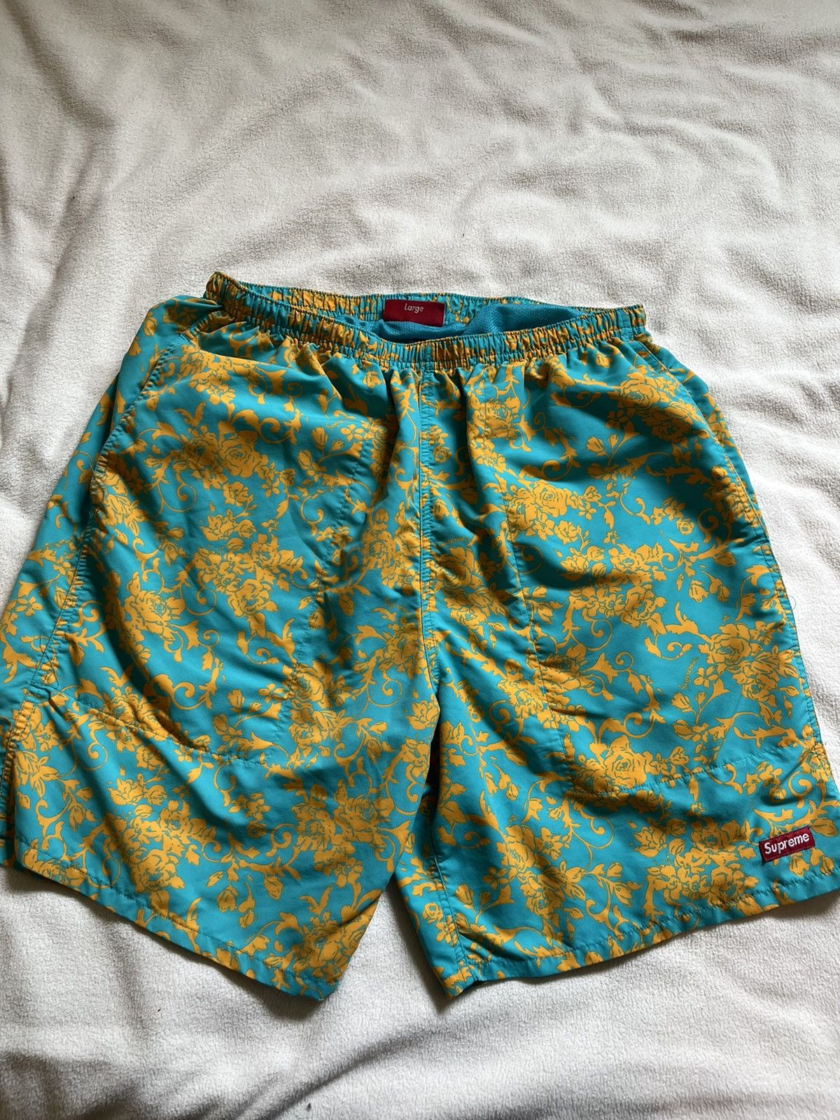 Supreme Supreme Big Letter Water Short Dark Orange | Grailed