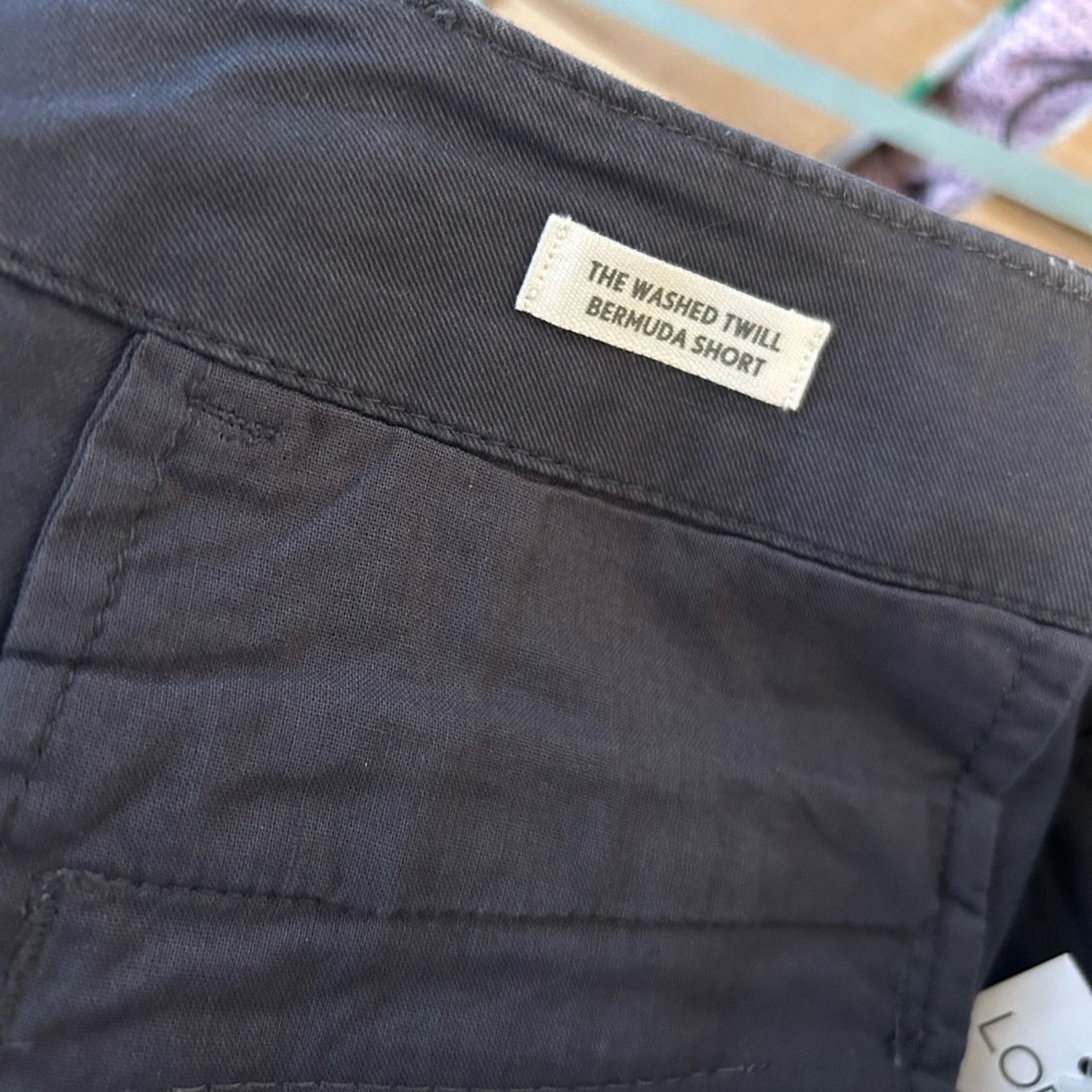 Loft Nwt Loft Dark Gray Washed Twill Bermuda Shorts Size 25" / US 0 / IT 36 - 4 Thumbnail