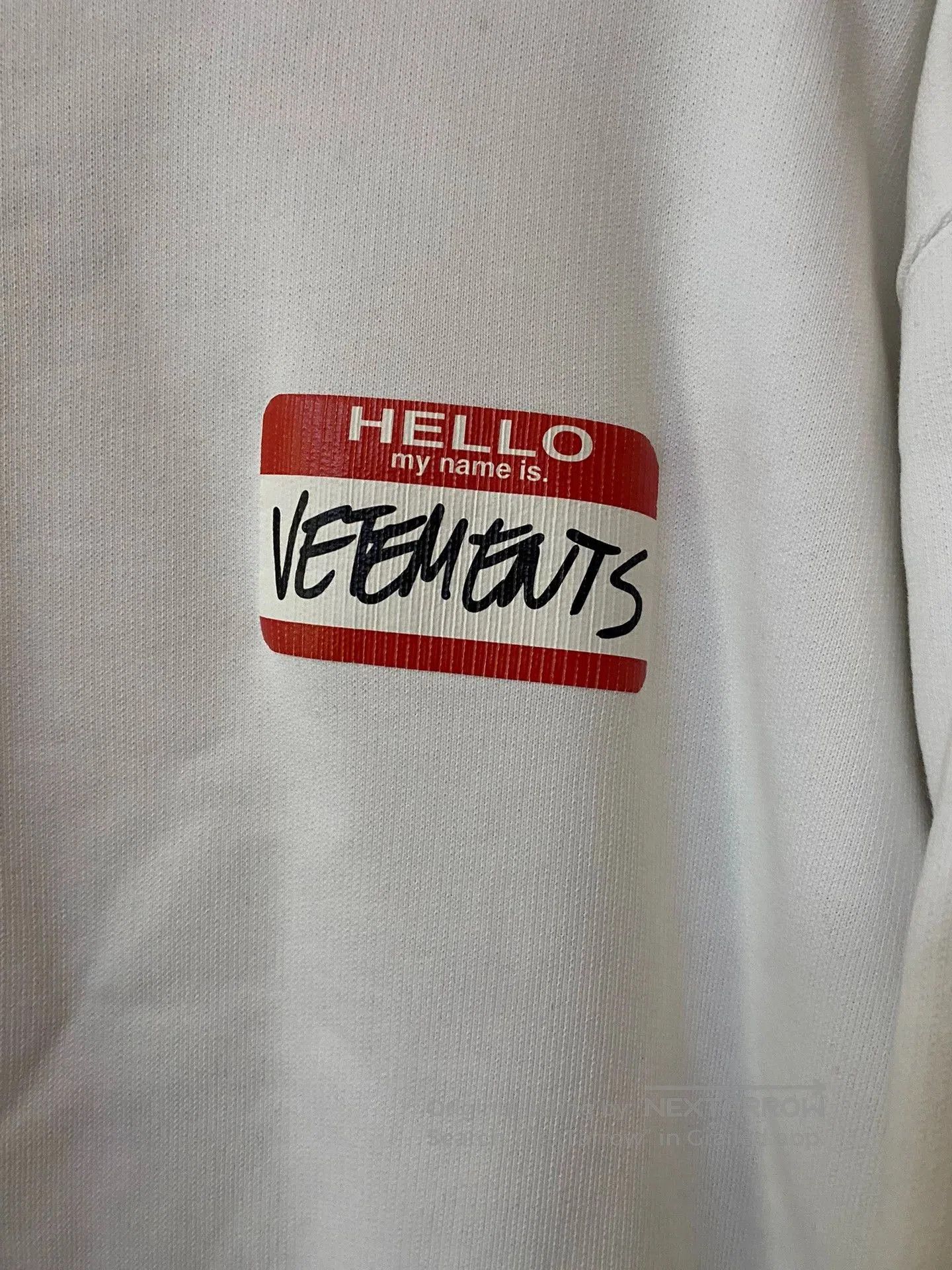 Vetements vetements signature logo sweatshirt in white. Size US S / EU 44-46 / 1 - 2 Thumbnail