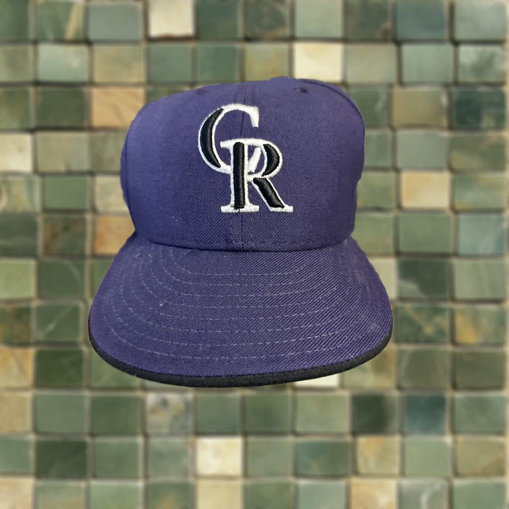 New Era New Era Colorado Rockies MLB Baseball Fitted Hat 5950 Size 7 Purple Mens Size ONE SIZE - 1 Thumbnail