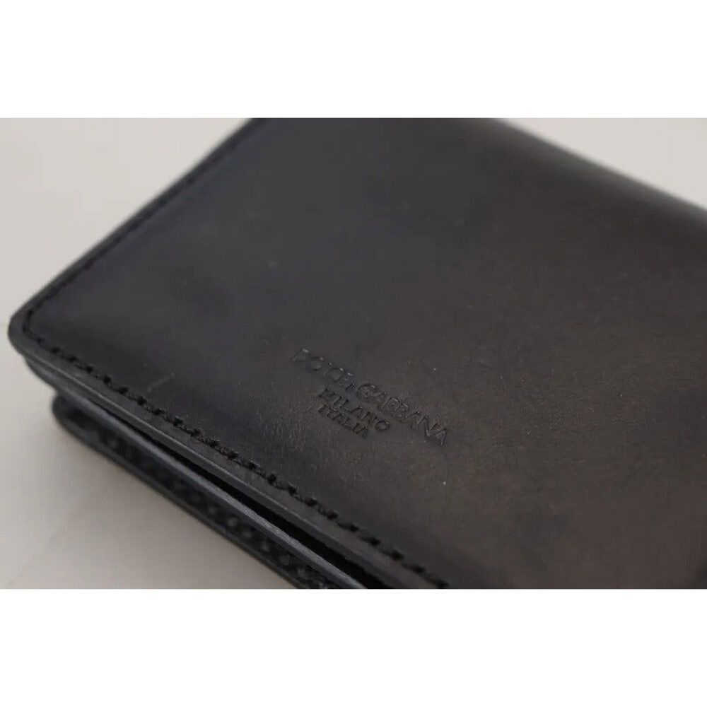 Dolce & Gabbana Dolce & Gabbana Black Leather Bifold Shoulder Sling Women Wa Size ONE SIZE - 3 Thumbnail
