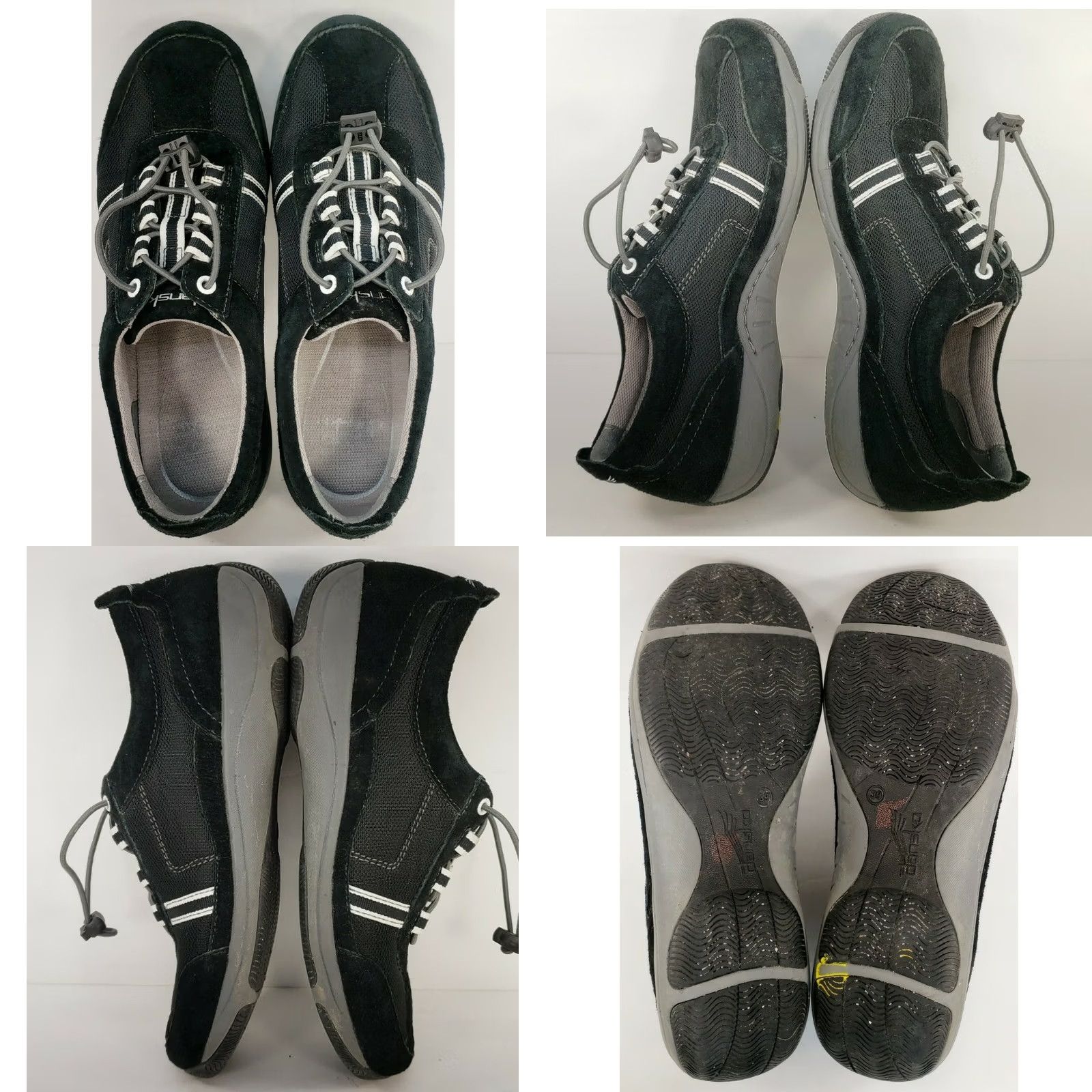 Dansko Dansko Womens Sneakers - Size 8.5M, 39EU, Black Suede & Synthetic No-Tie Laces - High Quality Shoe, Comfort, Size US 7 / IT 37 - 8 Thumbnail