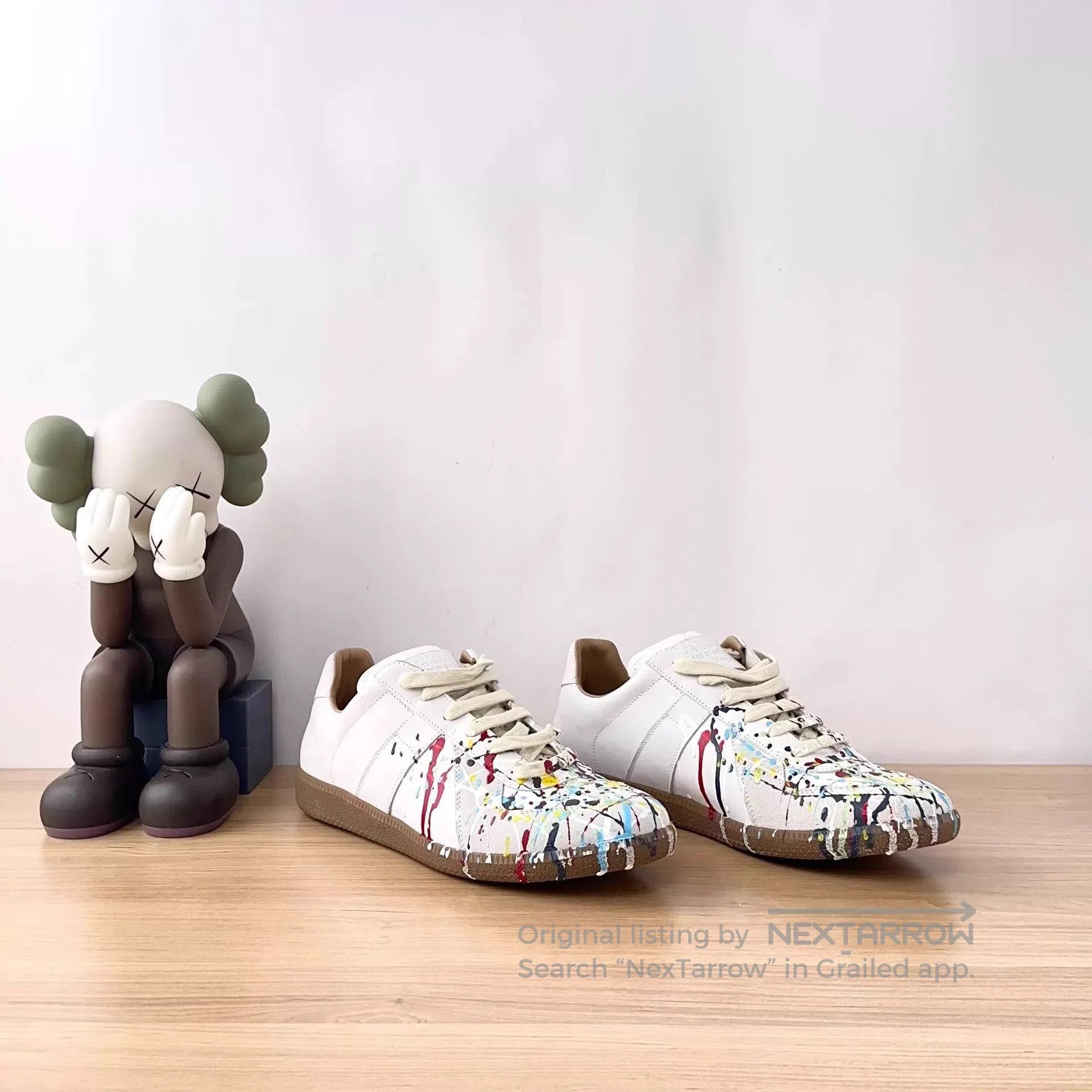 Maison Margiela Gray Paint Splatter Low. Size US 11 / EU 44 - 2 Thumbnail