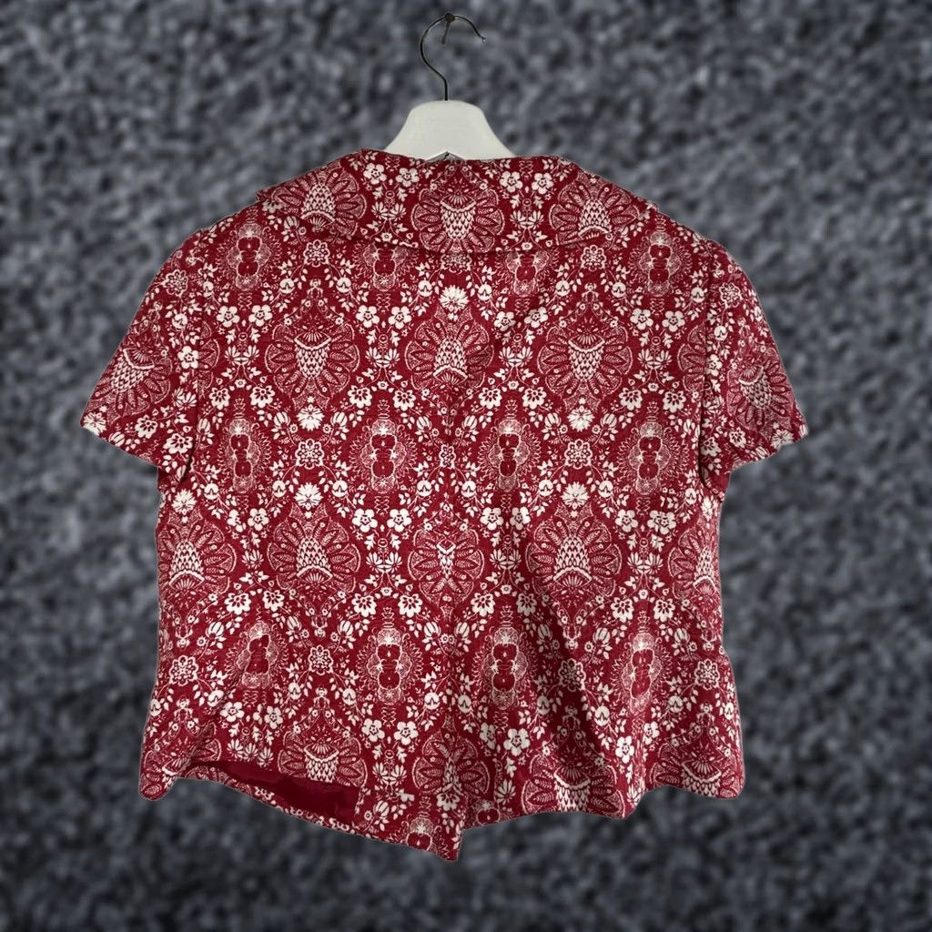 Ann Taylor Ann Taylor Loft Women’s Jacquard Cropped Jacket Top Size 6 Peter Pan Collar New Size M / US 6-8 / IT 42-44 - 1 Thumbnail