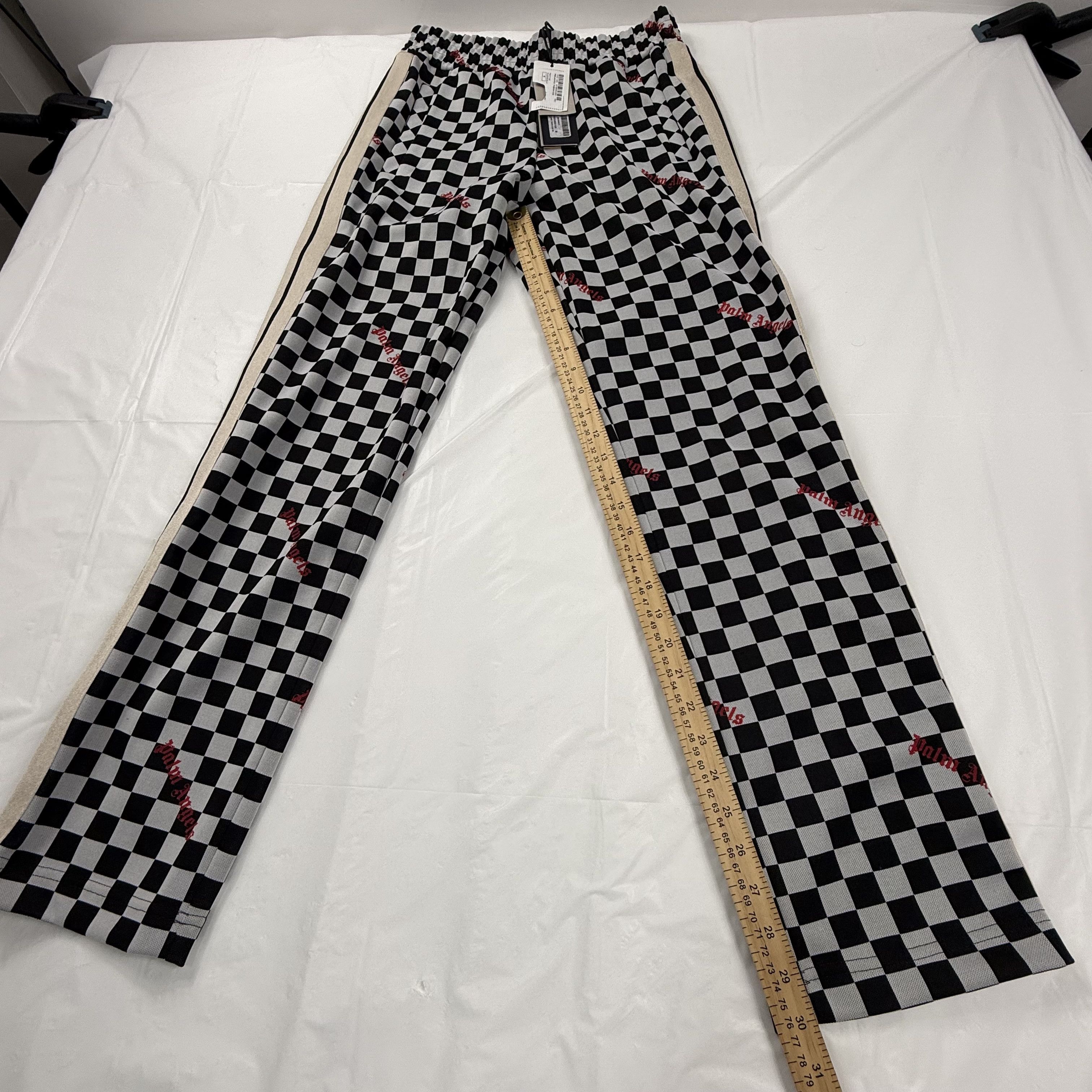 Palm Angels Palm Angels Mens Checkered Logo Track Pants Size M Size US 28 / EU 44 - 3 Thumbnail
