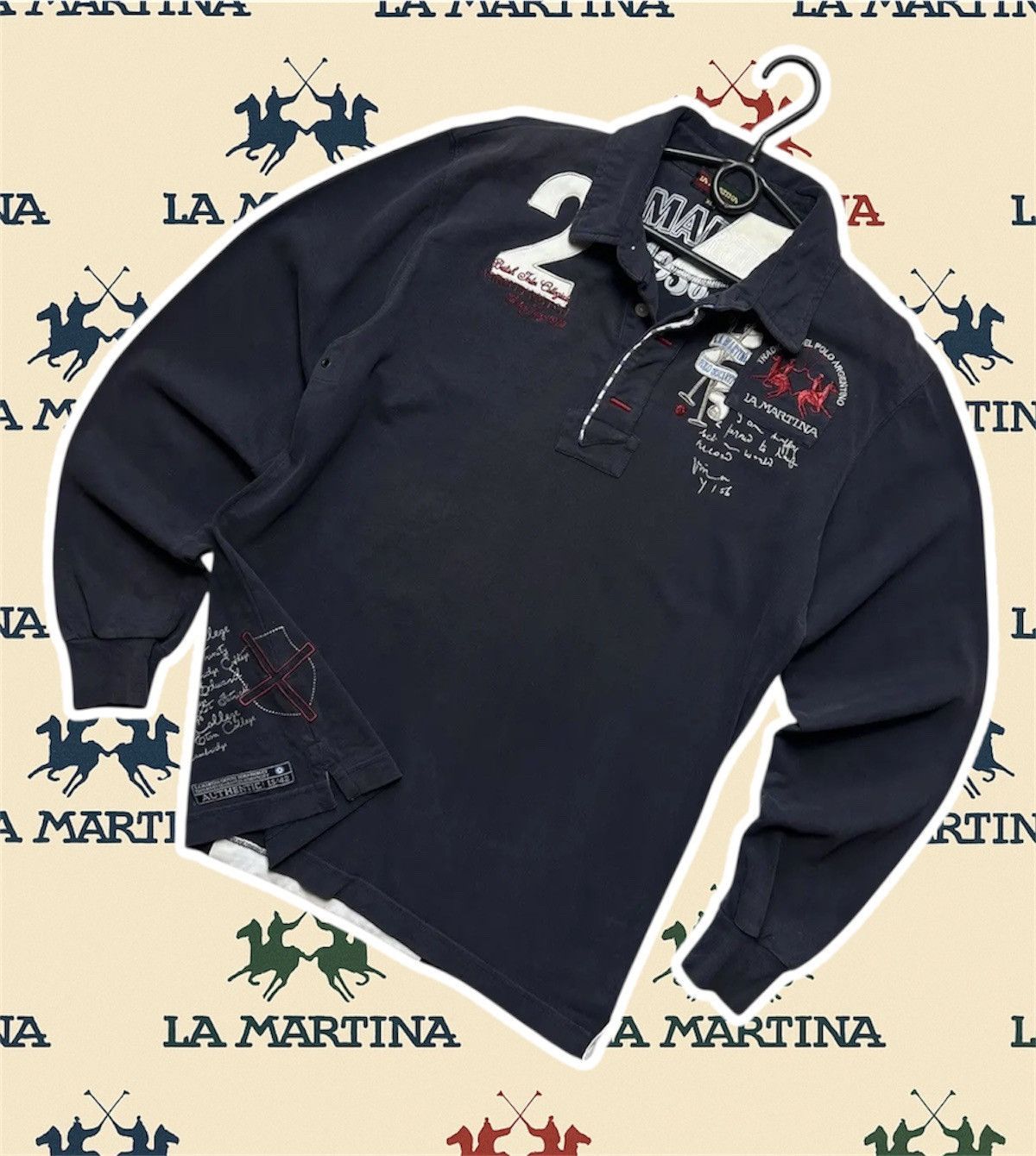 La Martina Vintage La martina rugby jersey L big logo number 2 Size US L / EU 52-54 / 3 - 1 Thumbnail
