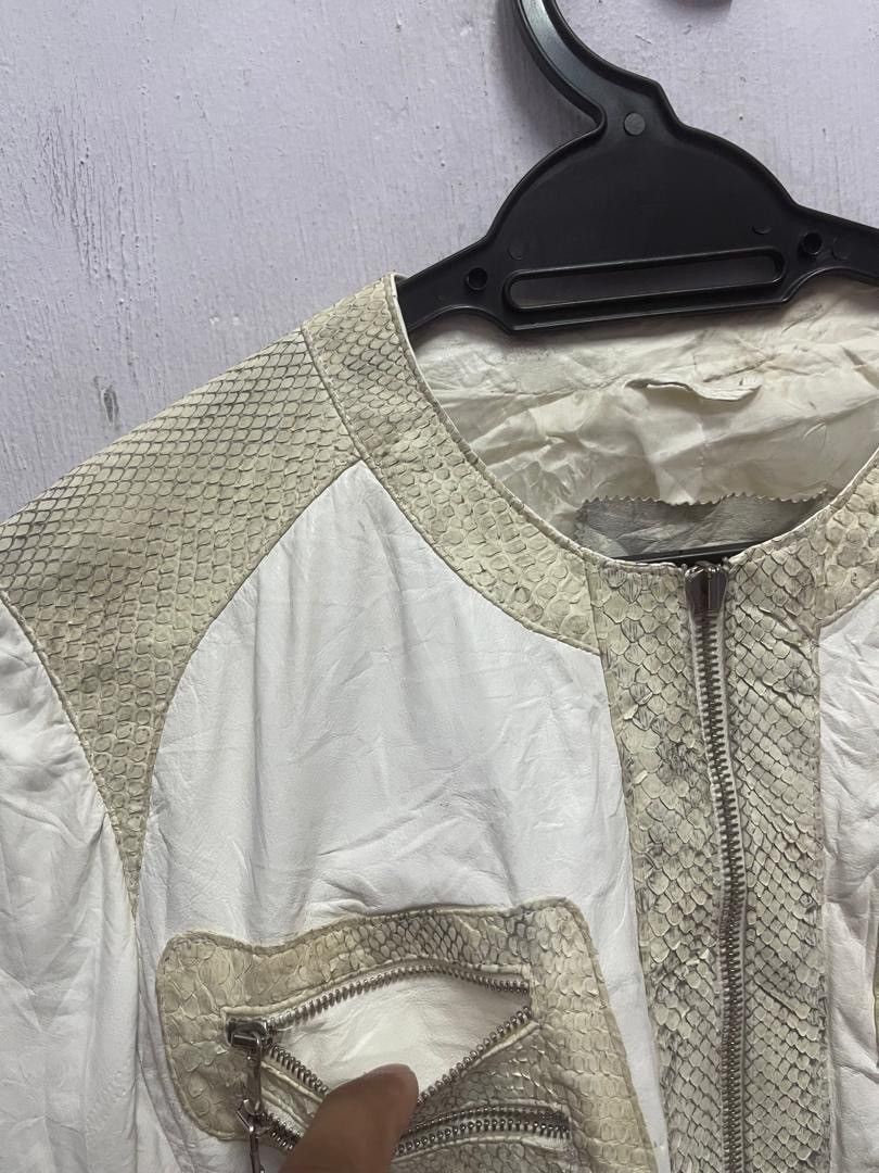 Le Grande Bleu (L.G.B.) LGB STYLE GUERRIERO SNAKE LEATHER TRIM BONDAGE BUCKLE JACKET Size S / US 4 / IT 40 - 10 Thumbnail
