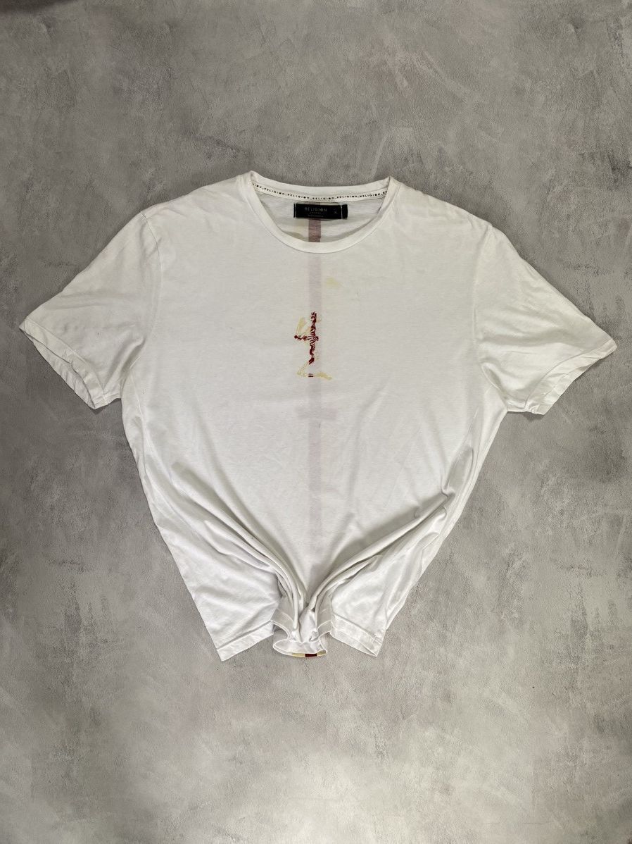 Vintage 🙏 Vintage T Shirt Religion Big Back Logo Size US XL / EU 56 / 4 - 1 Thumbnail