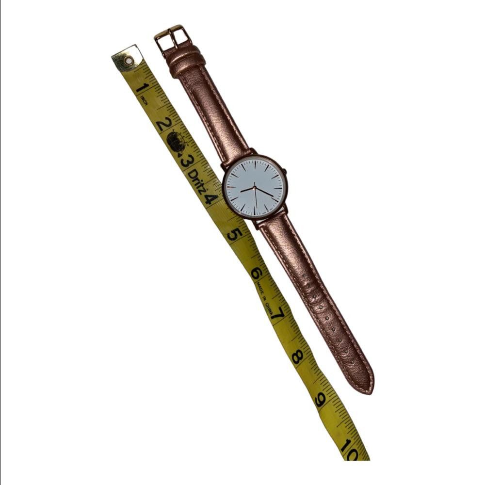 Designer Pink Metallic Rose Gold Watch Size ONE SIZE - 4 Thumbnail