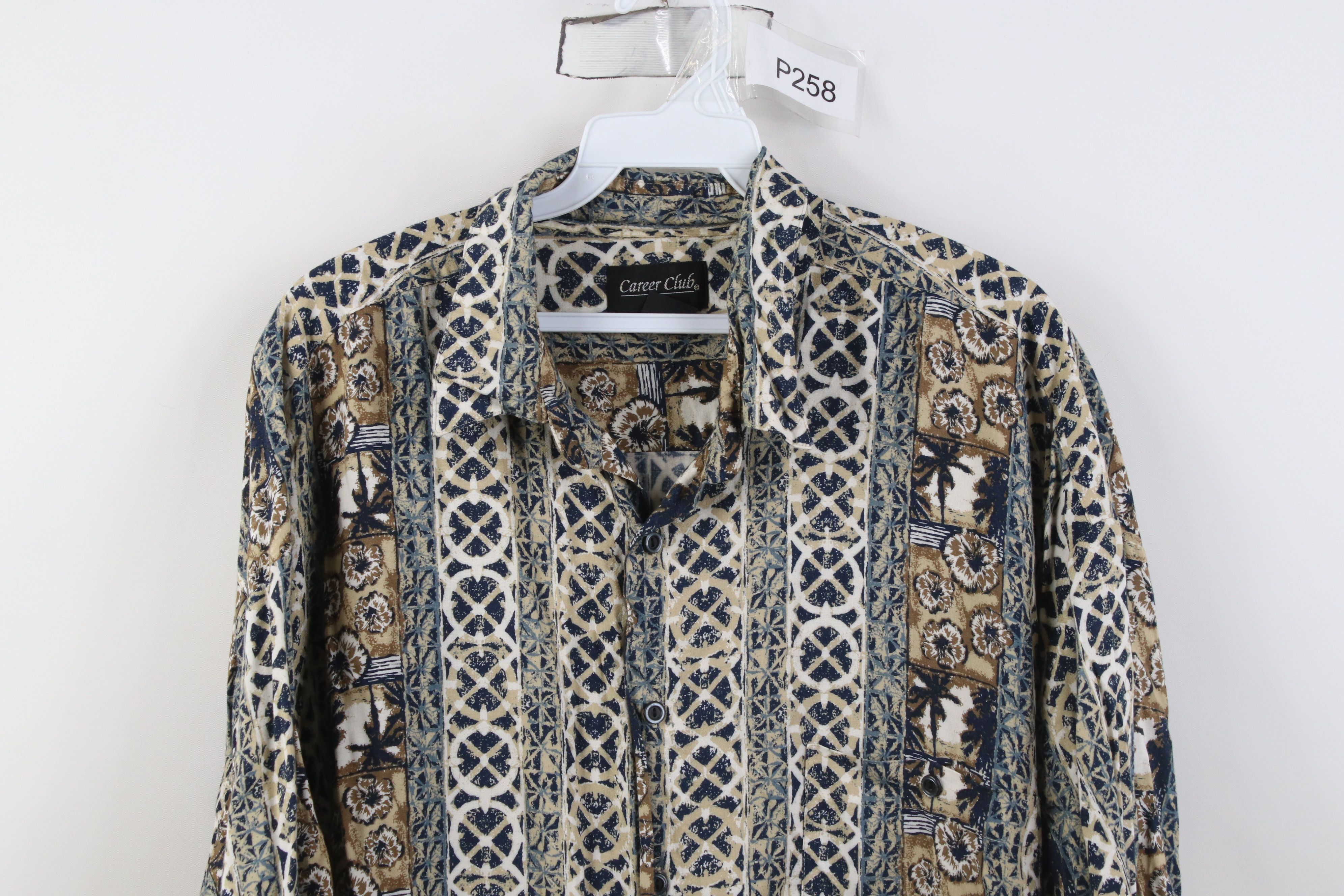 Vintage Vintage 90s Streetwear Flower Short Sleeve Button Shirt Size US XL / EU 56 / 4 - 2 Thumbnail
