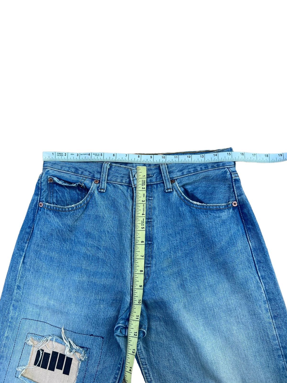 Levi's Vintage 2002 Levi’s 501 Fade Denim Patchwork Jeans Size US 30 / EU 46 - 3 Thumbnail